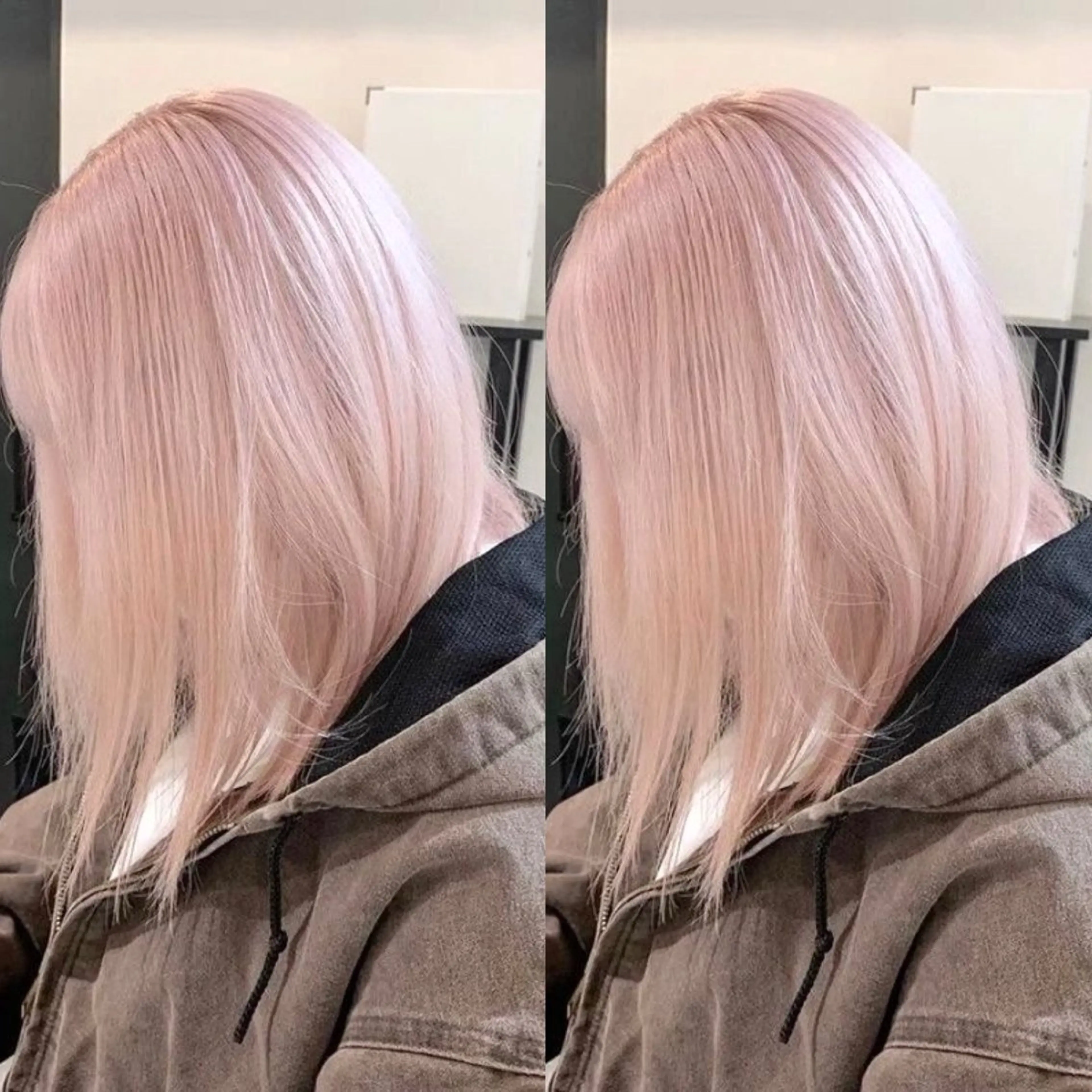 ロング カラー ピンクカラー ヘアカラー 表参道/ハイライト バレイヤージュのヘアスタイル