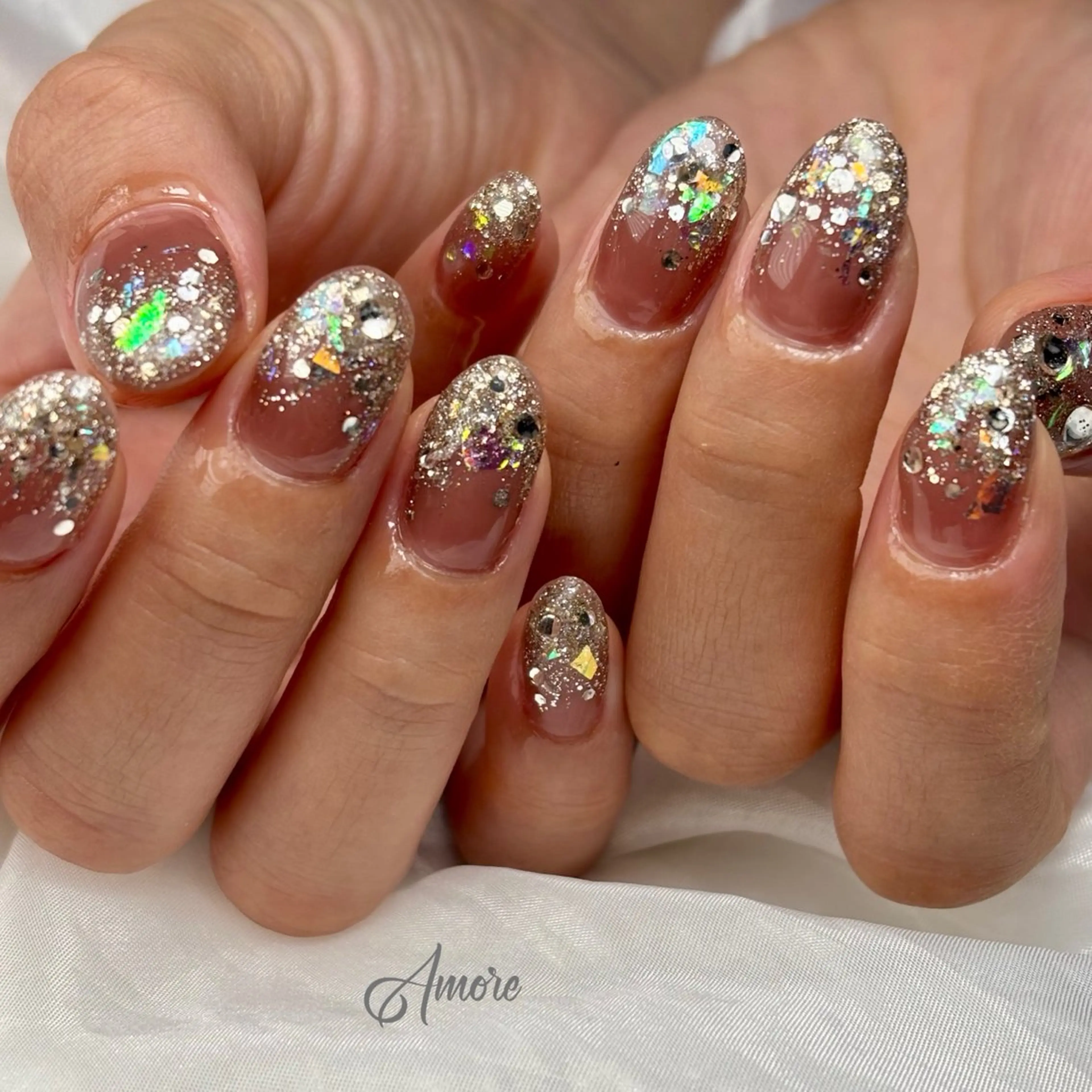 ネイル ジェルネイル キラキラネイル 韓国ネイル マグネットネイル パラジェル You kyehwaのネイルデザイン