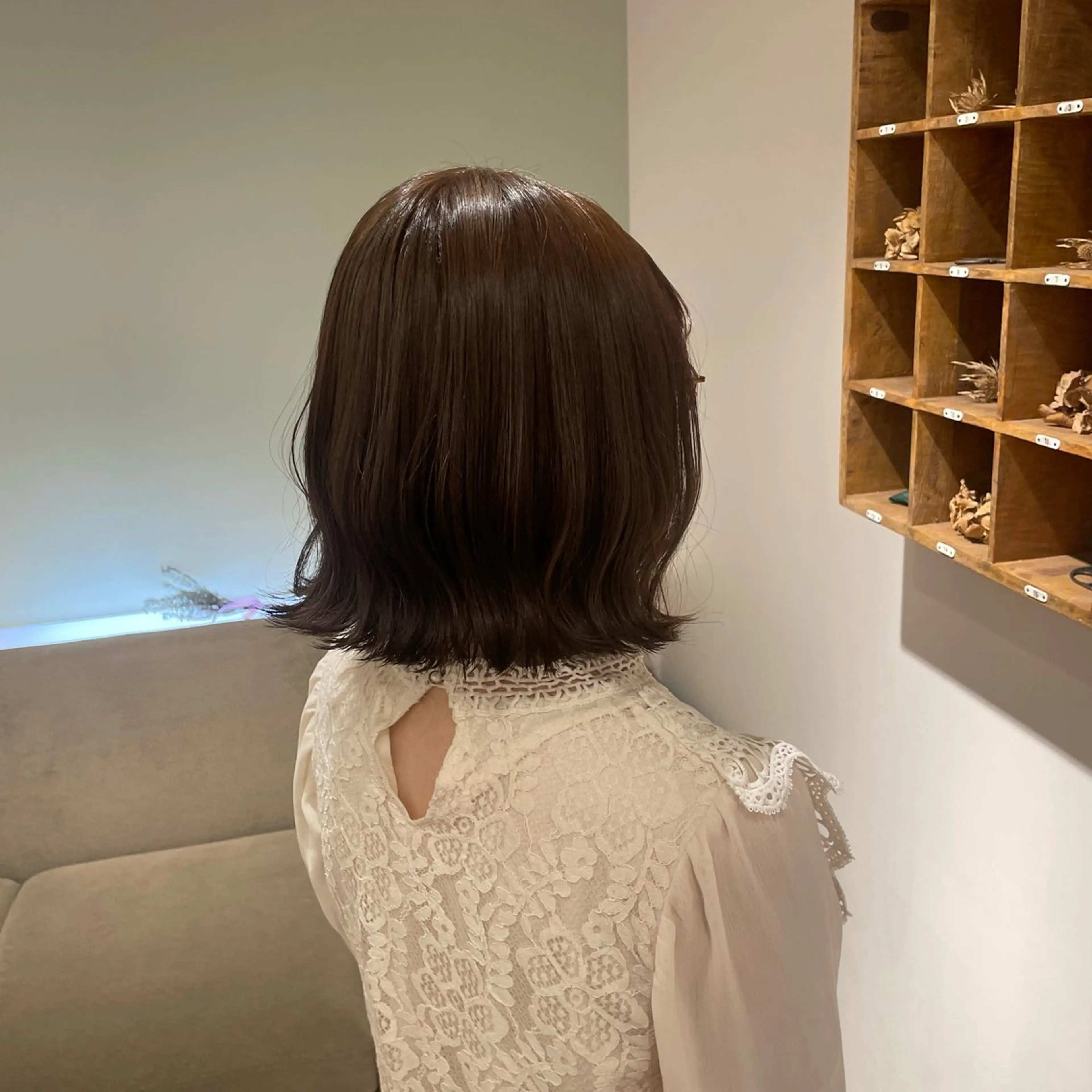 ミディアム カラー 上村 七海のヘアスタイル