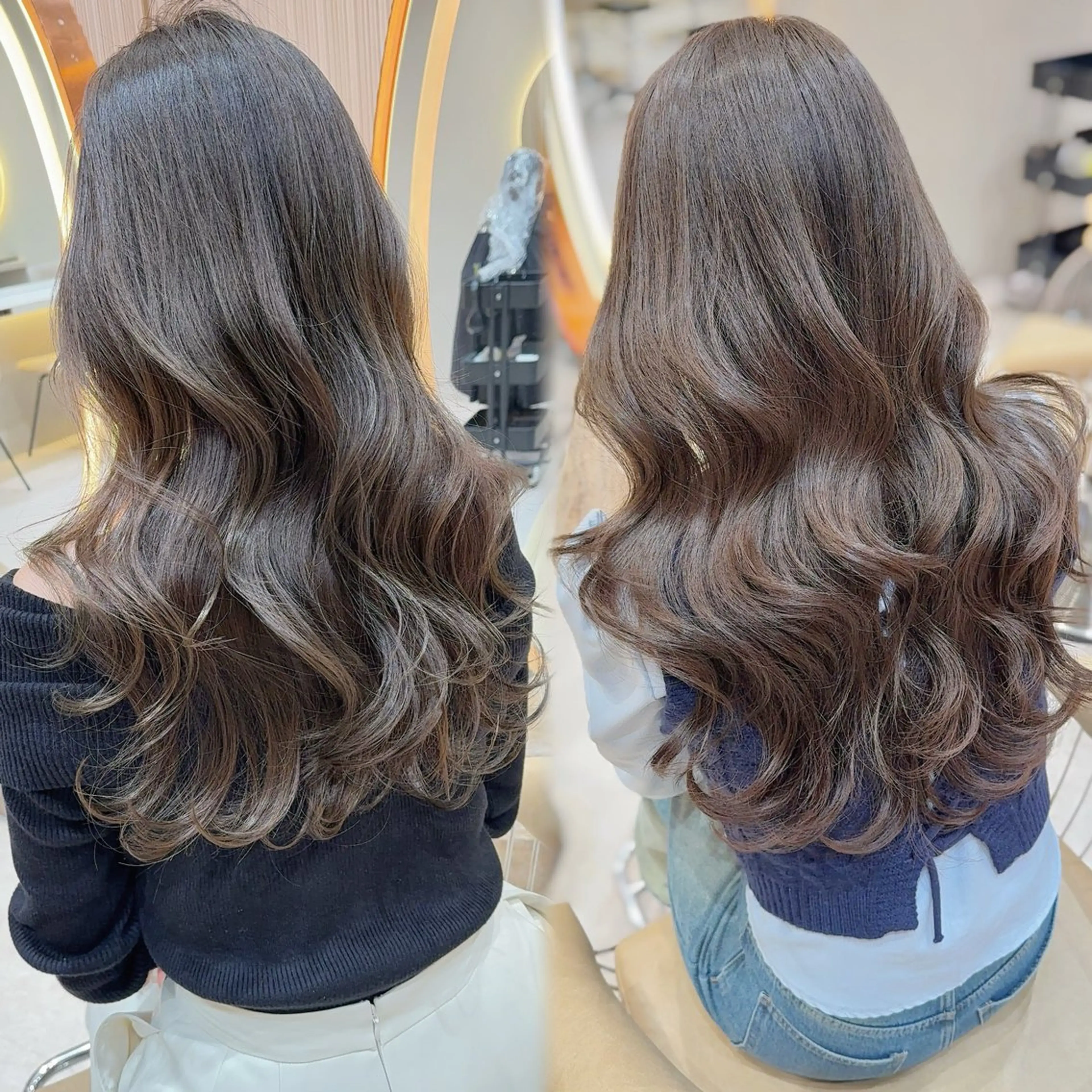 セミロング カラー カット ヘアカラー 縮毛矯正 レイヤー❣️縮毛矯正 川村利幸のヘアスタイル