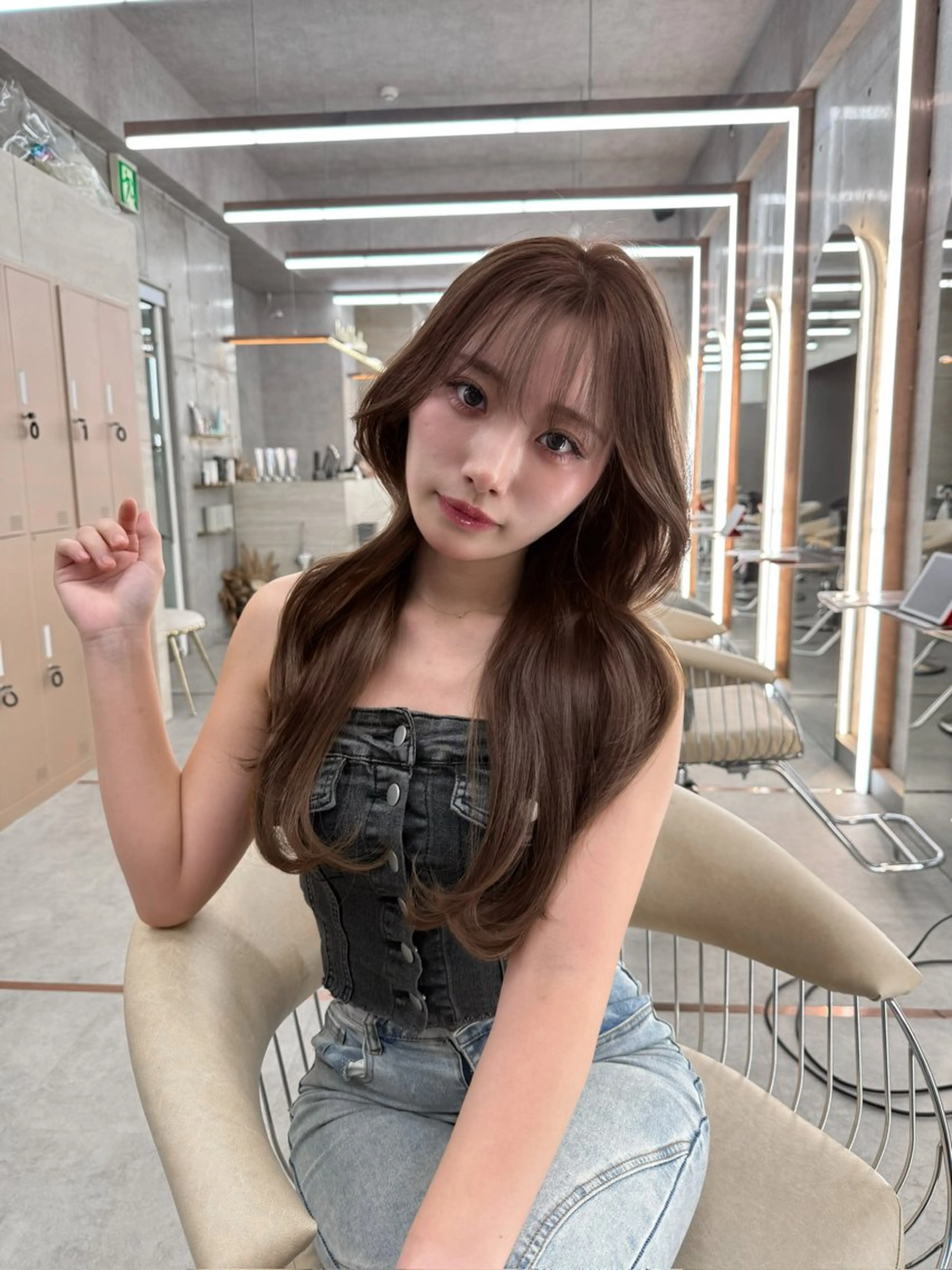 ロング カラー 垢抜けトレンド レイヤー🩵廣戸楓のヘアスタイル