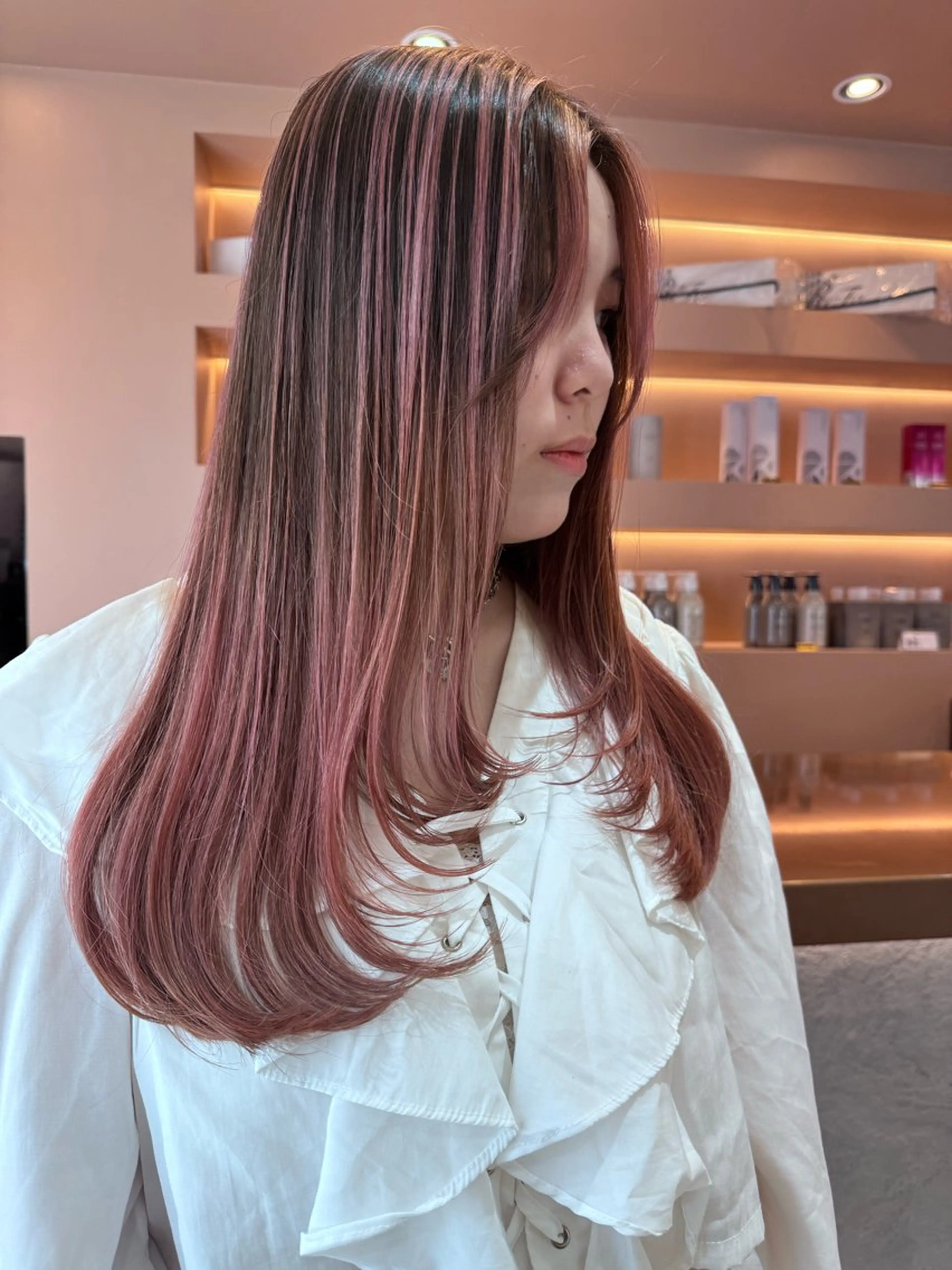 セミロング カラー 🌿nudeカラー/ レイヤー/藤原🌿のヘアスタイル