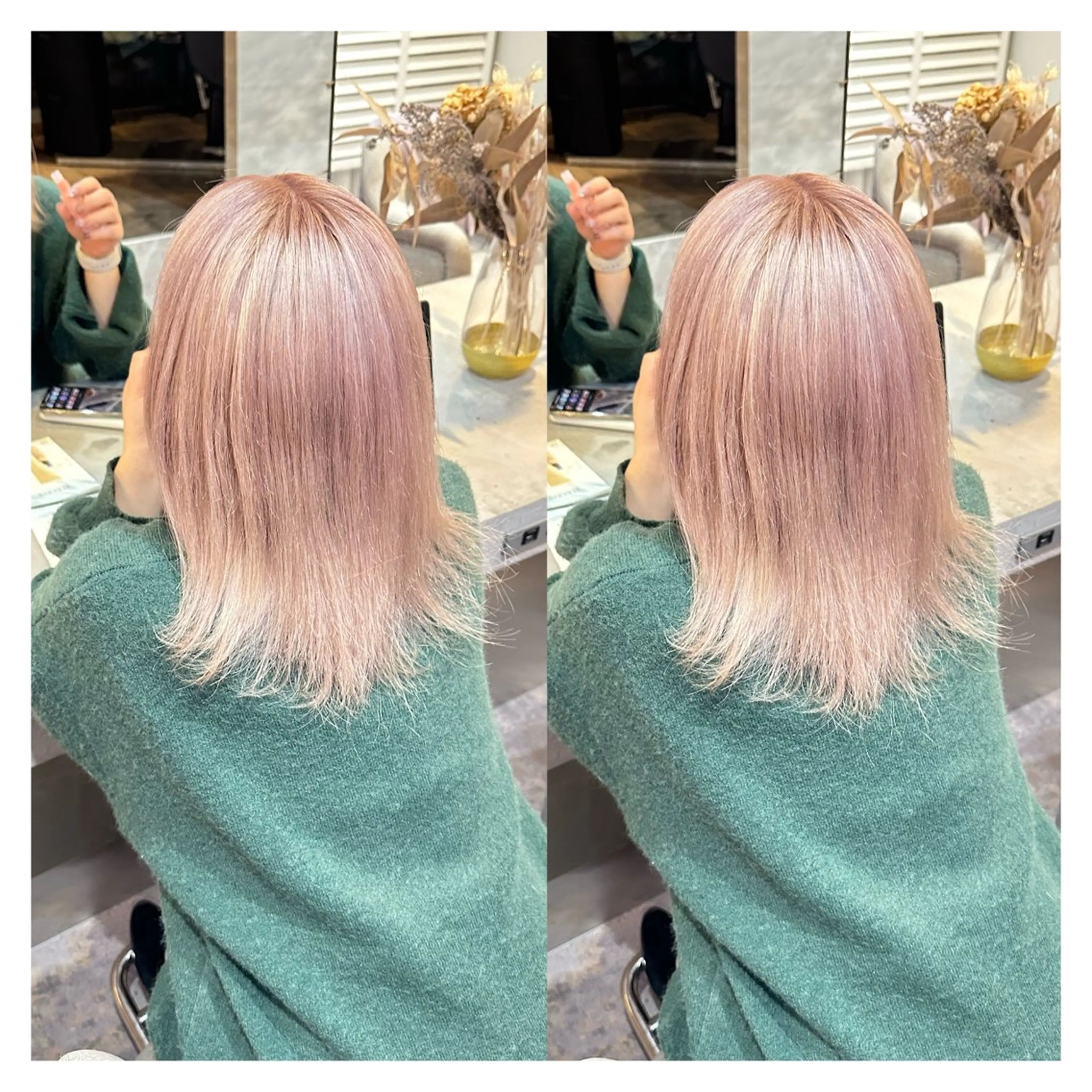 セミロング 🖤kana/艶髪/ 韓国風カラー🖤のヘアスタイル