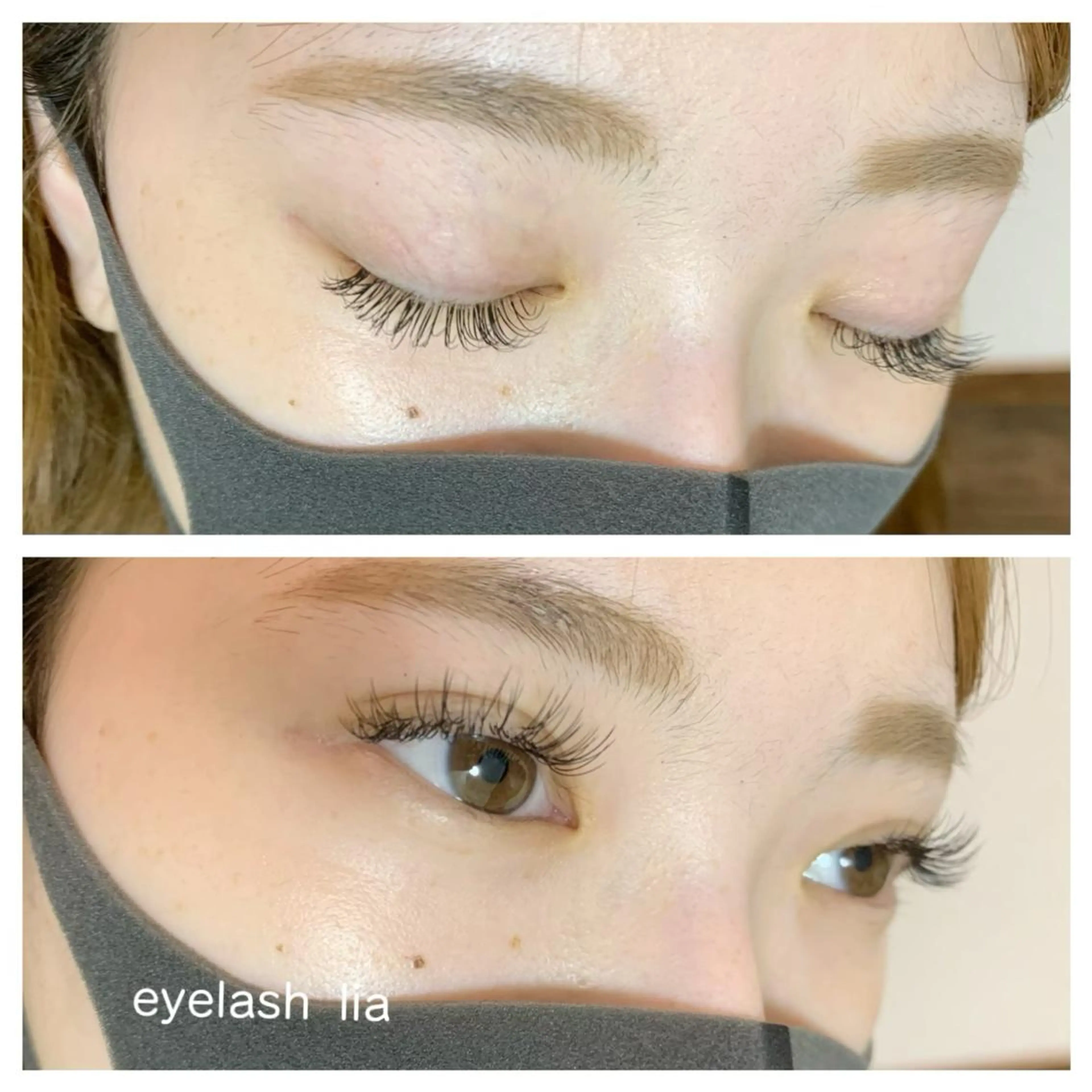 マツエク・マツパ Cカール キュート フラットラッシュ eyelashlia mukaiのマツエク・マツパデザイン