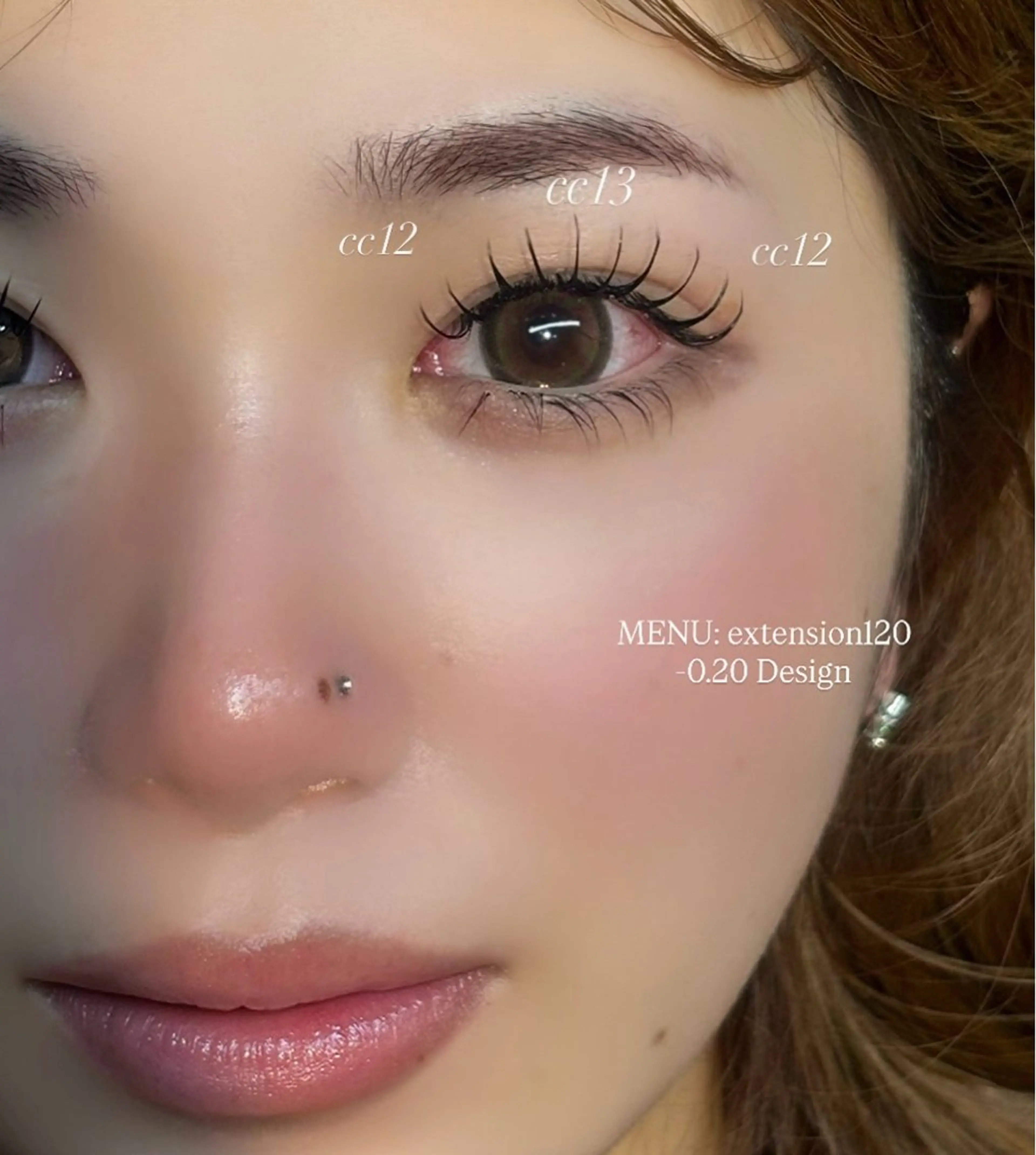 マツエク・マツパ フラットラッシュ まつげパーマ 下まつげエクステ 一重×まつ毛パーマ マツエク NORA senaのマツエク・マツパデザイン
