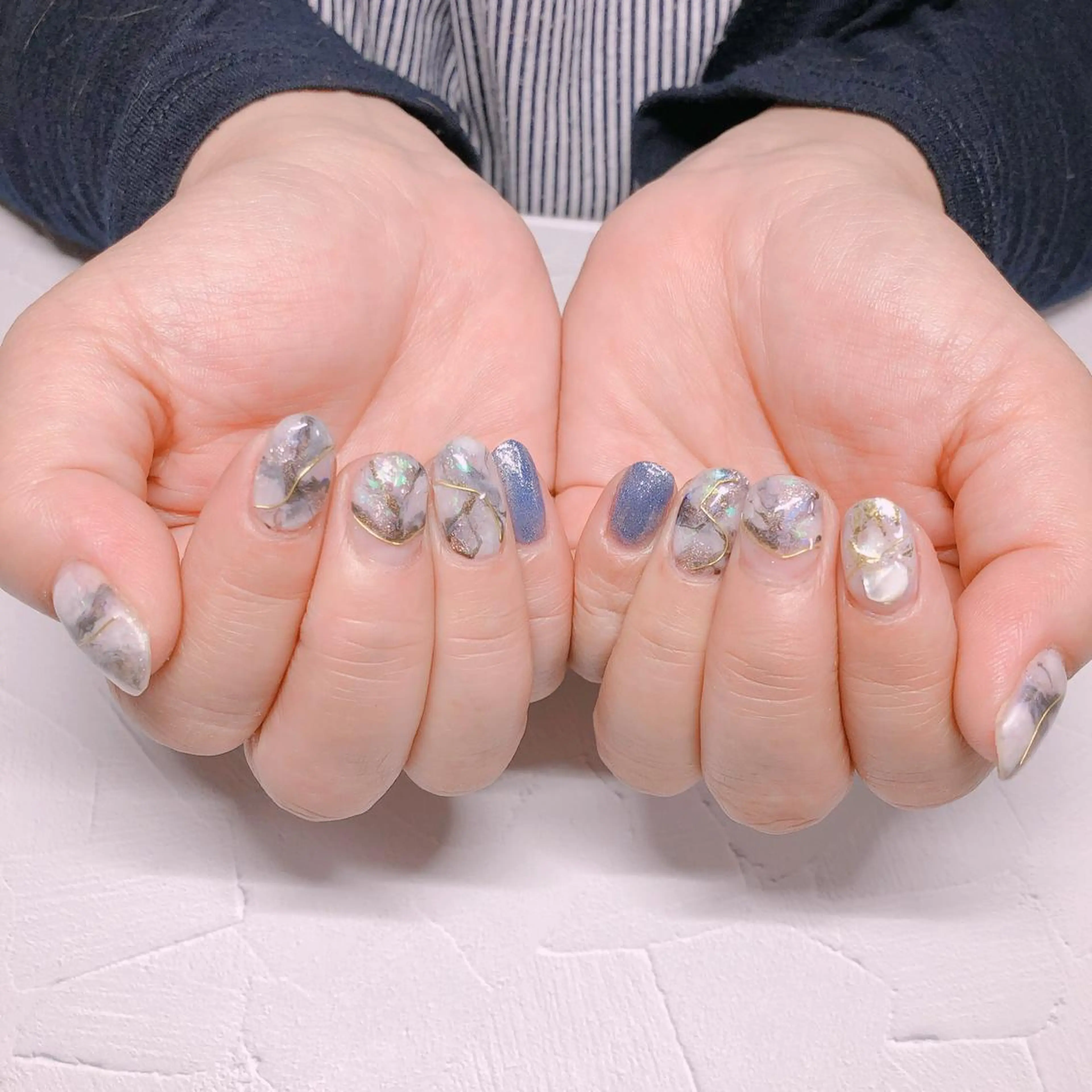 ネイル 大理石ネイル(マーブル) 奥園 良恵のネイルデザイン