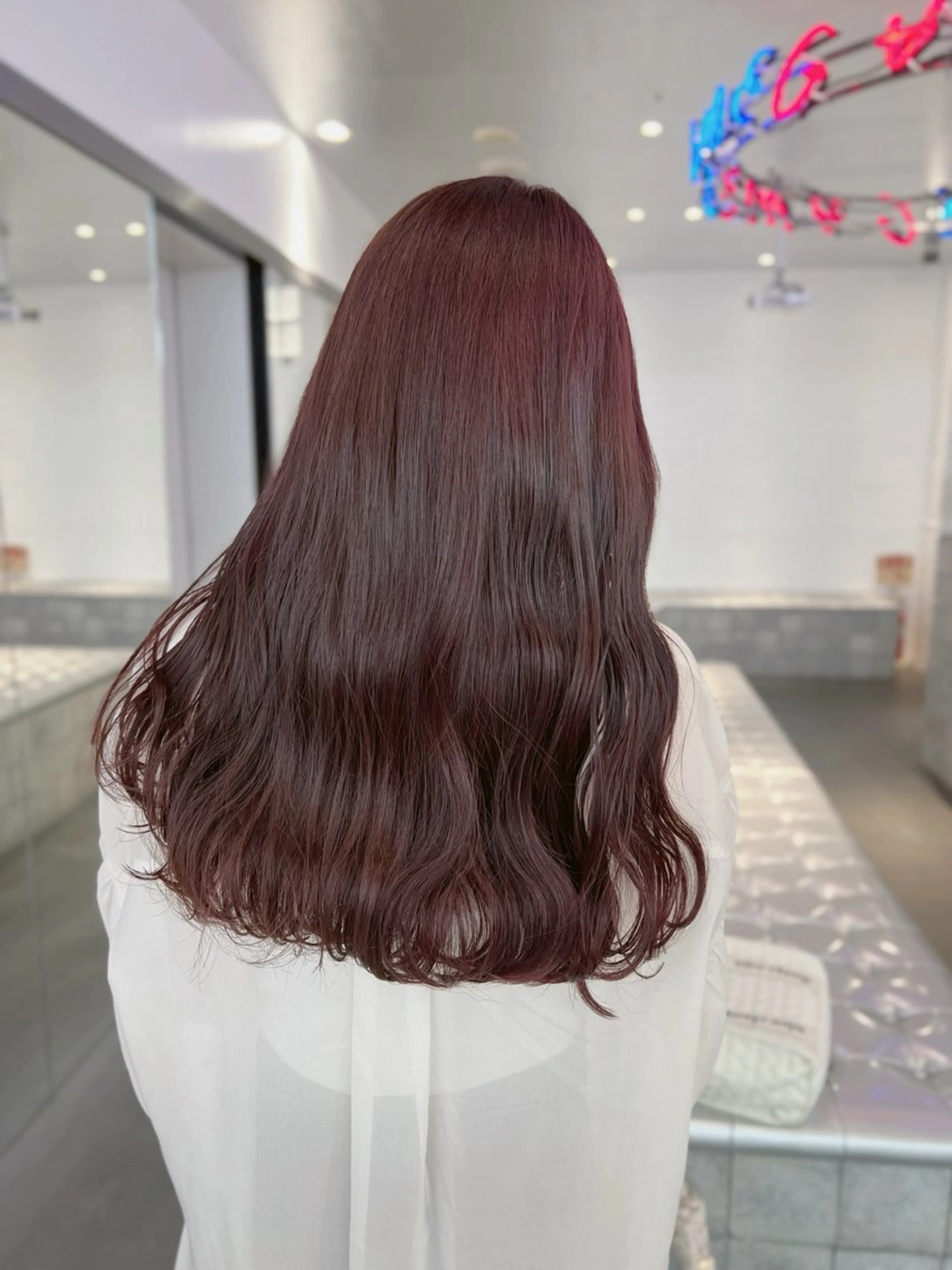 ロング カラー ヘアアレンジ ブリーチ ブラウンカラー ブリーチなしカラー ピンクカラー ピンクブラウン カット ヘアカラー トリートメント ヘアセット レイヤーカット指名 No.1💖マユカのヘアスタイル