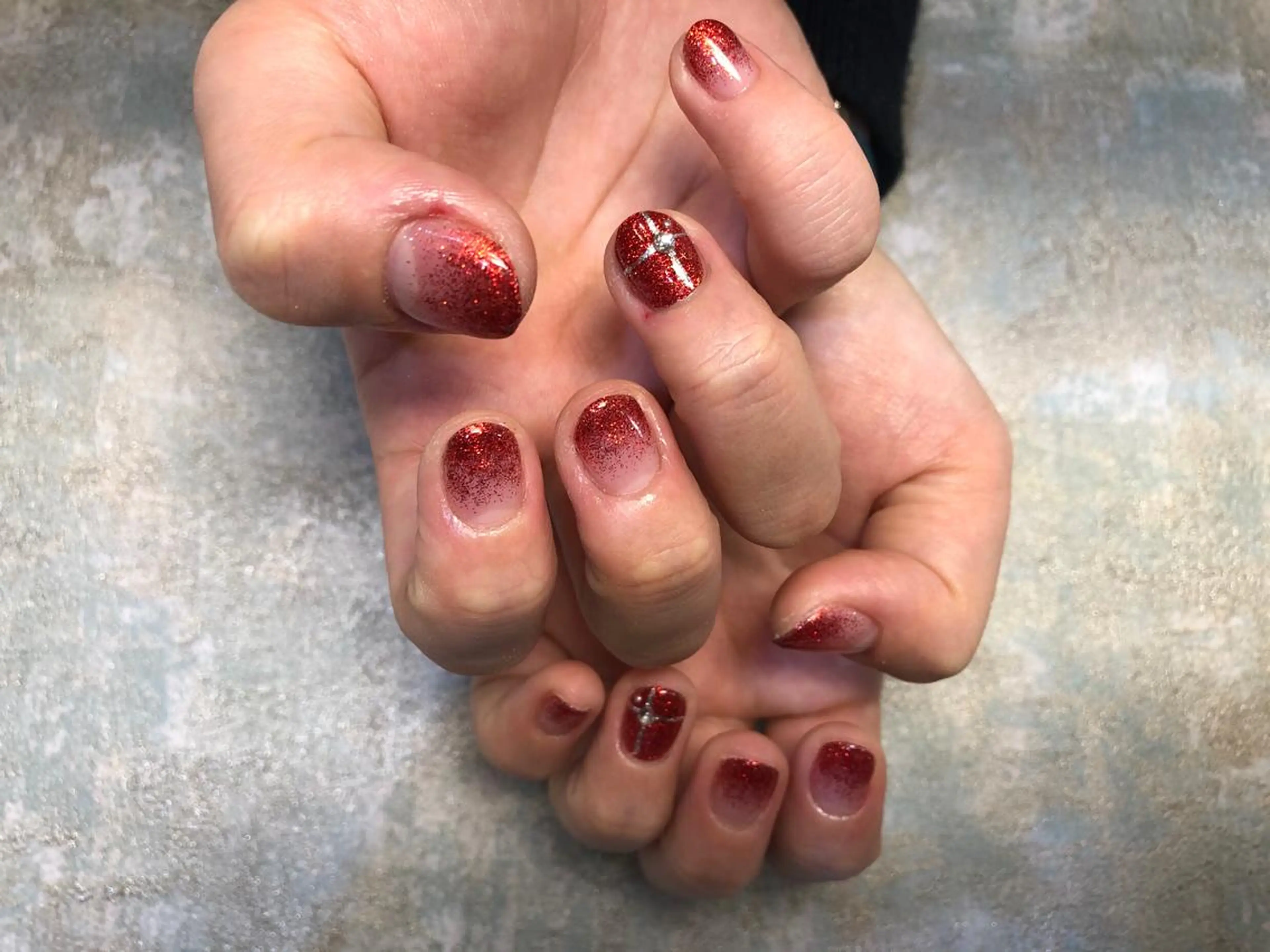 ネイル アートネイル グラデーション ラメ(グリッター) ラメグラデーション ハンドネイル fairy 村居 愛香のネイルデザイン