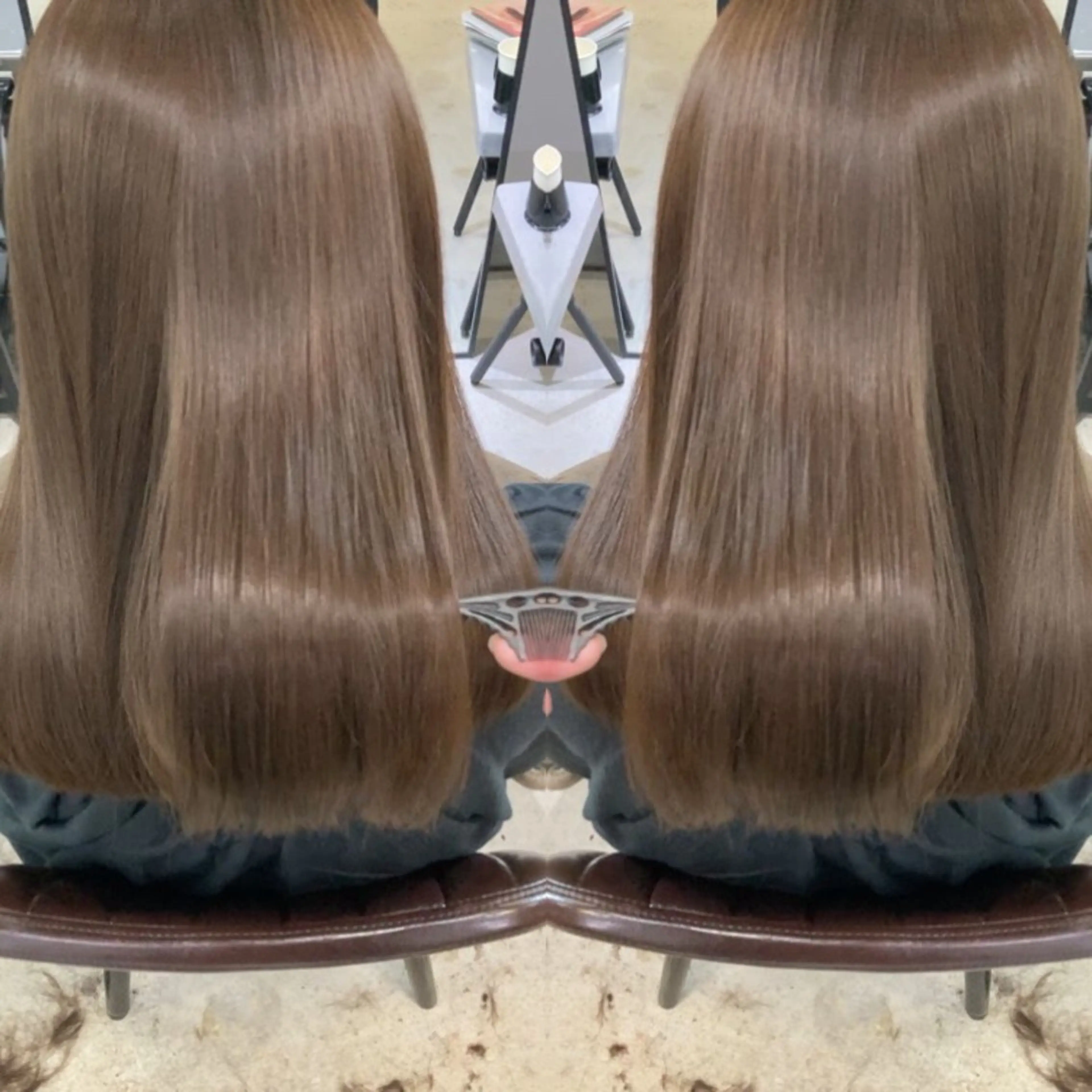 ミディアム 髪質改善 似合わせカット 縮毛矯正 トリートメント 酸熱トリートメント カット トリートメント lok[ロク] 高田馬場のヘアスタイル