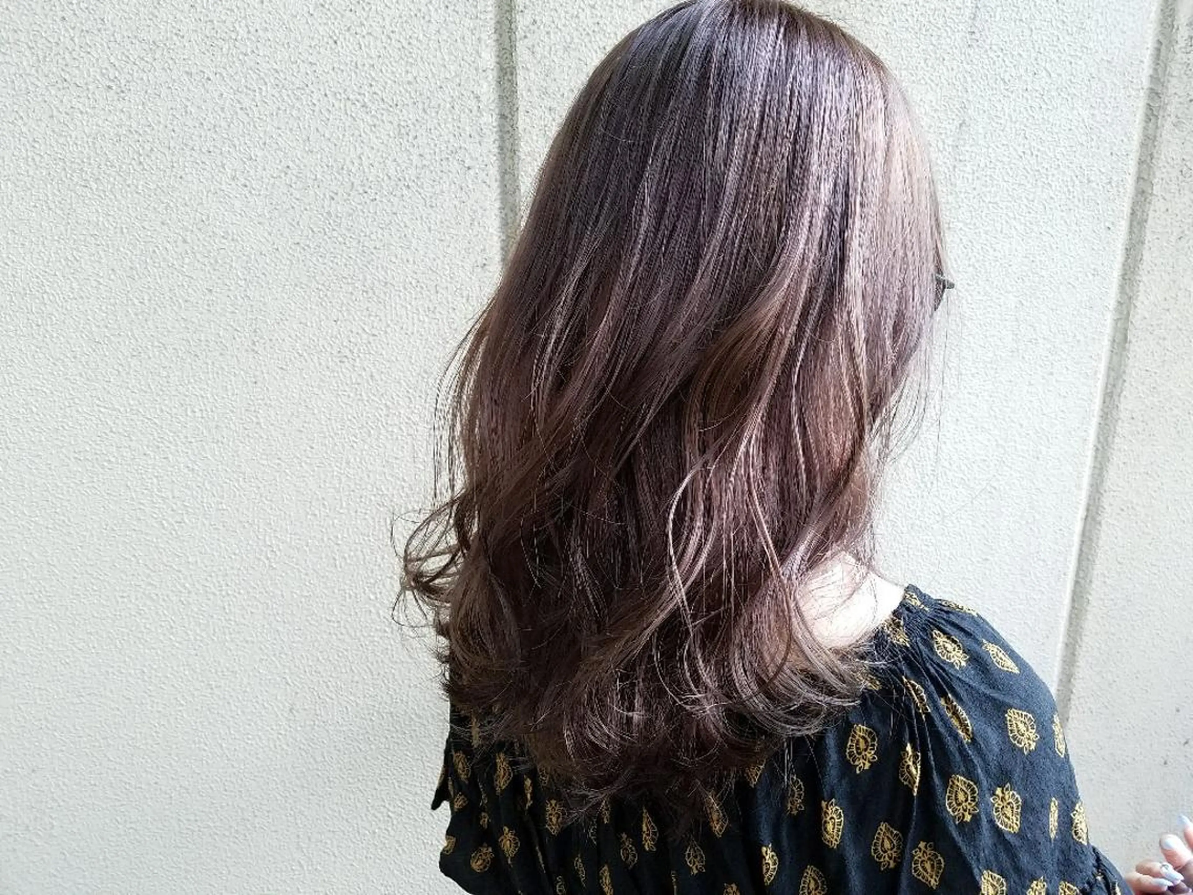 カラー セミロング ベージュカラー ピンクカラー ピンクベージュ imai /カット/パーマのヘアスタイル