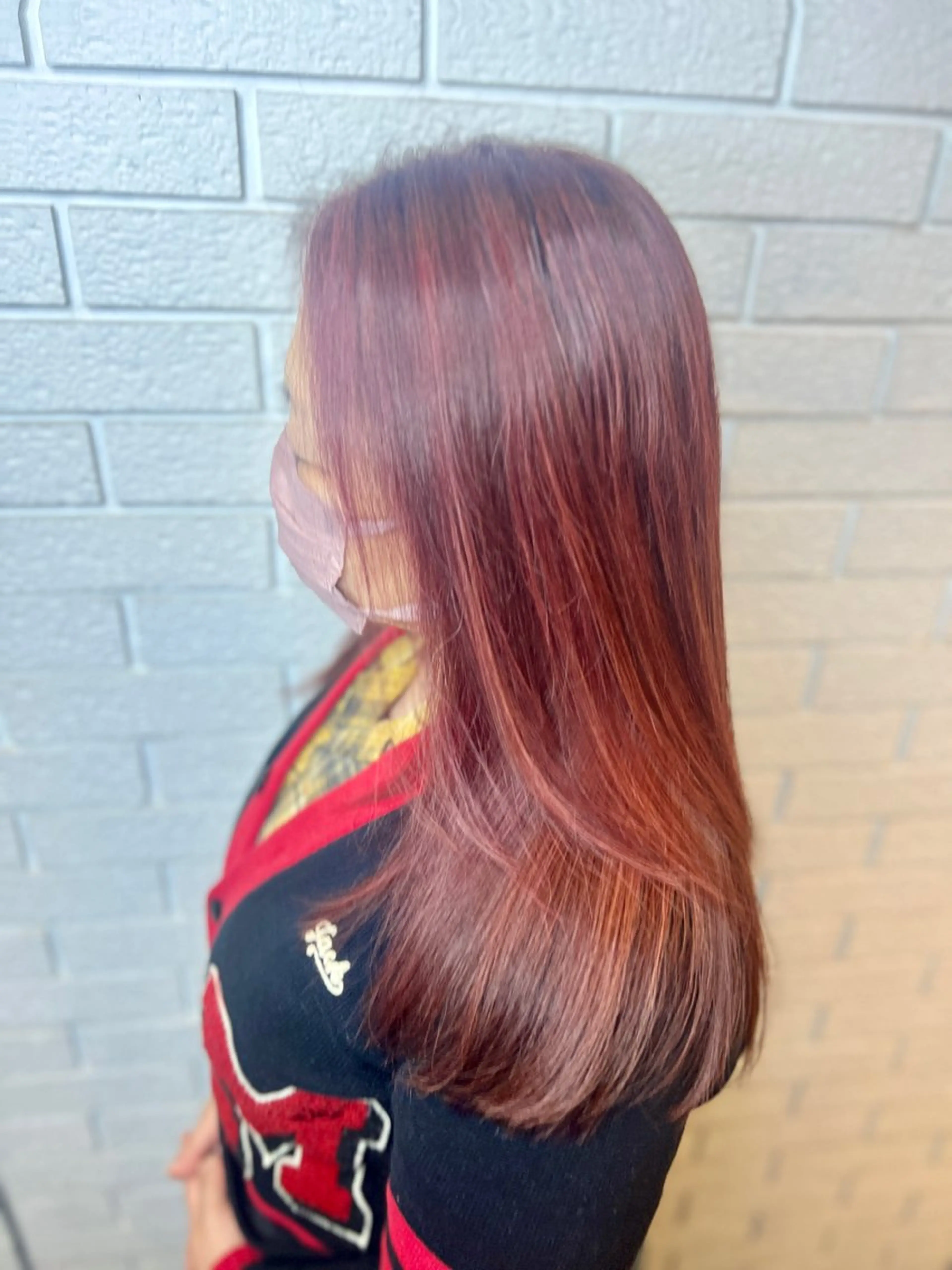 ロング カラー 透明感カラー ハイライトカラー ピンクカラー レッドカラー ハイライト 髪質改善✨艶カラー MASAYAのヘアスタイル