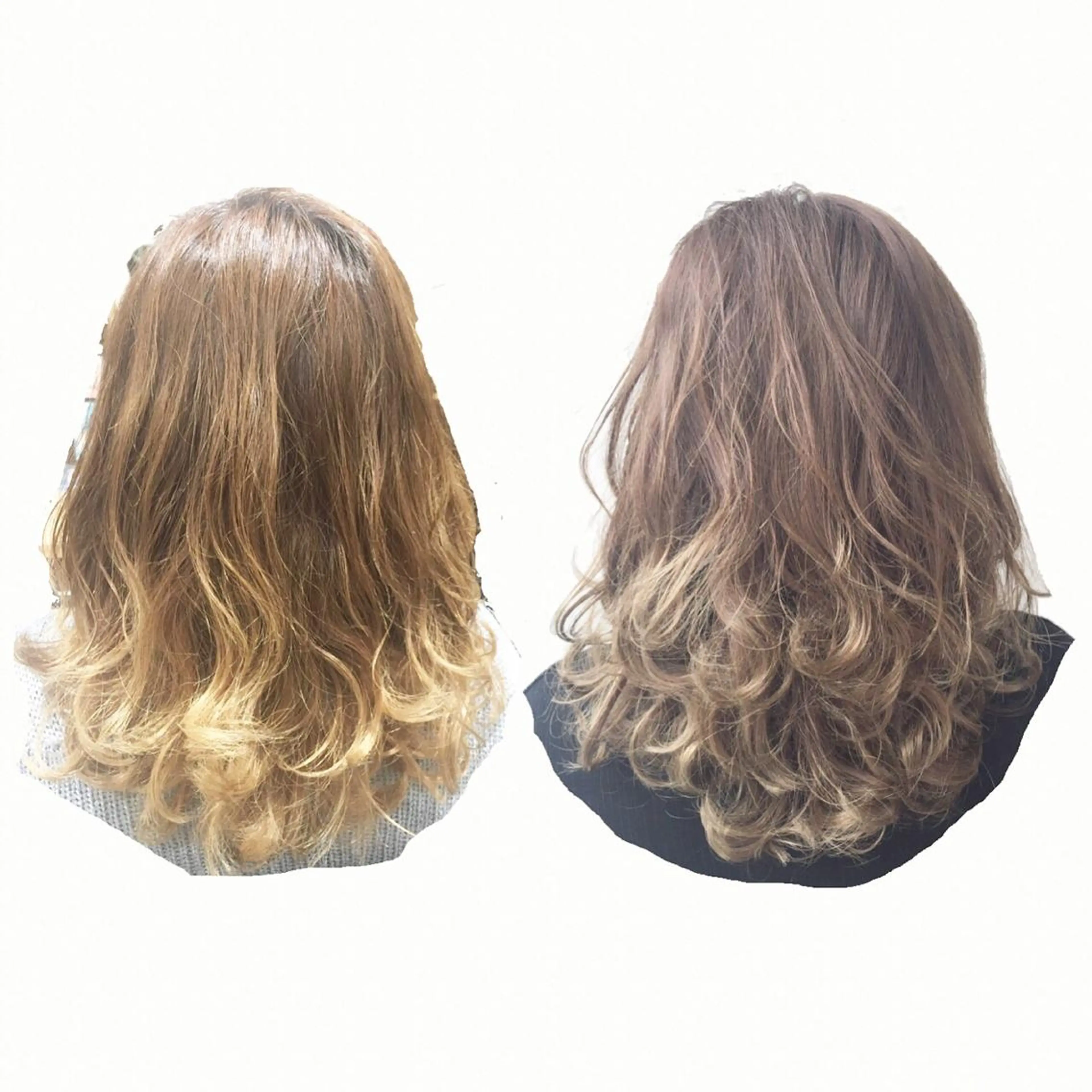 セミロング カラー ヘアアレンジ ベージュカラー 透明感♡︎♡︎ 佐々木早苗のヘアスタイル