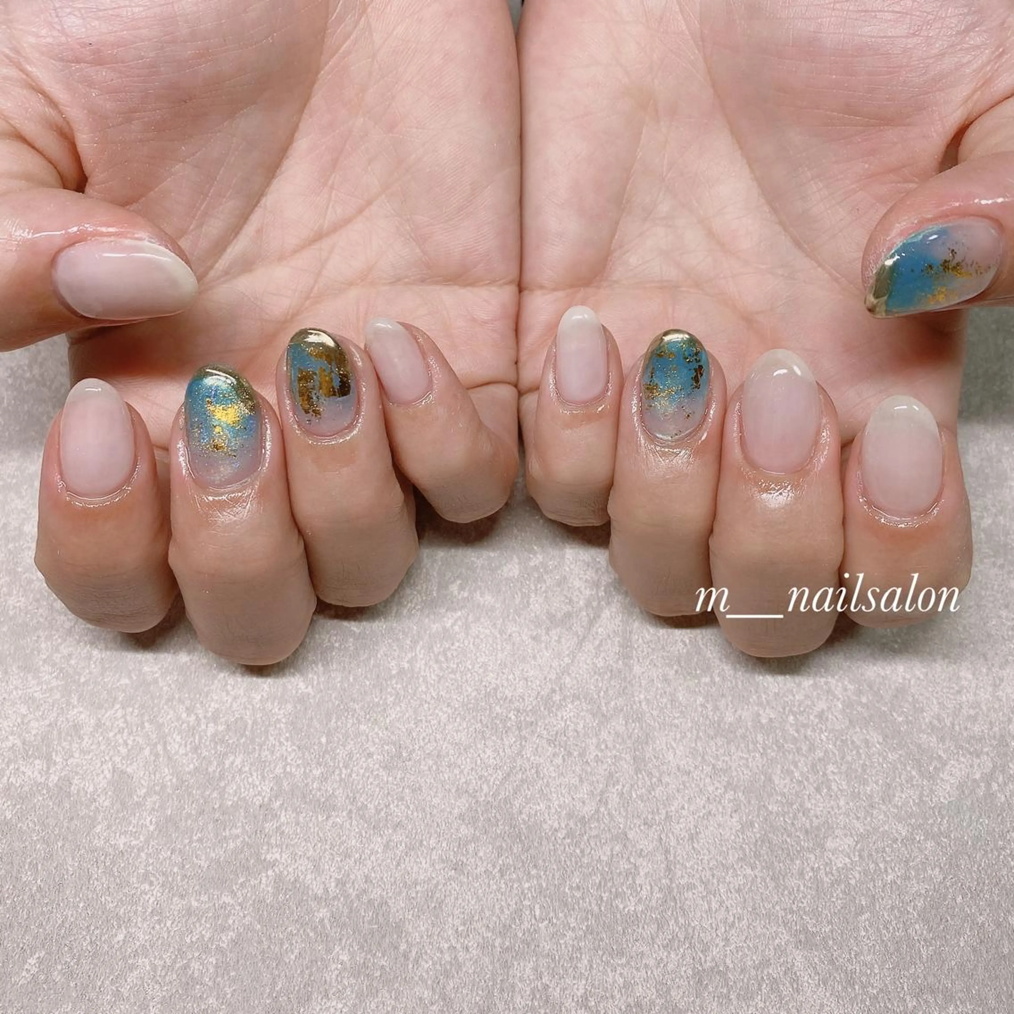 ネイル フラッシュネイル フレンチネイル ジェルネイル 韓国ネイル マグネットネイル merci nail所属・merci nailのネイルデザイン