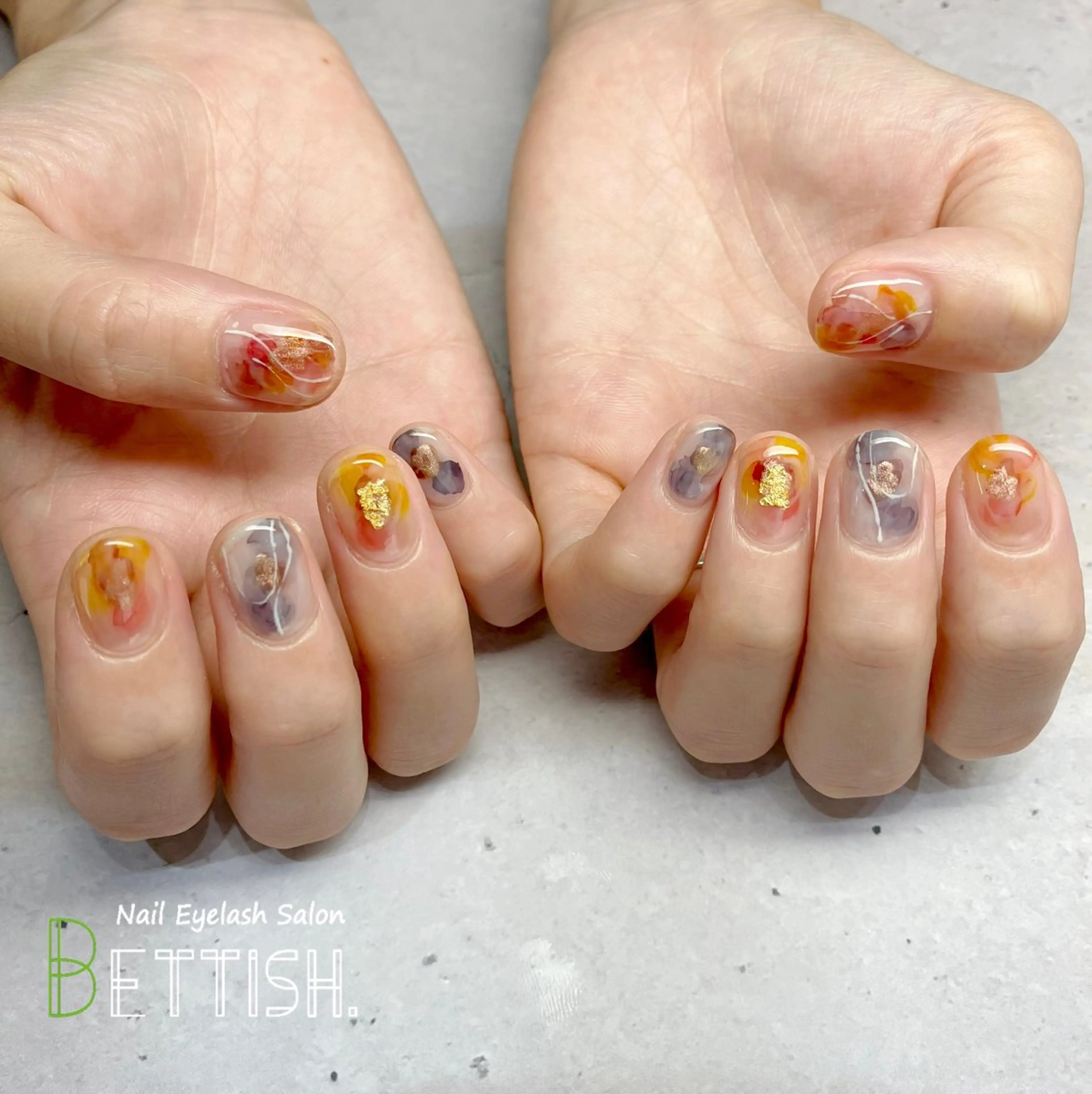 ネイル オレンジ ハンドネイル BETTISH. KUMIKO☺︎︎のネイルデザイン