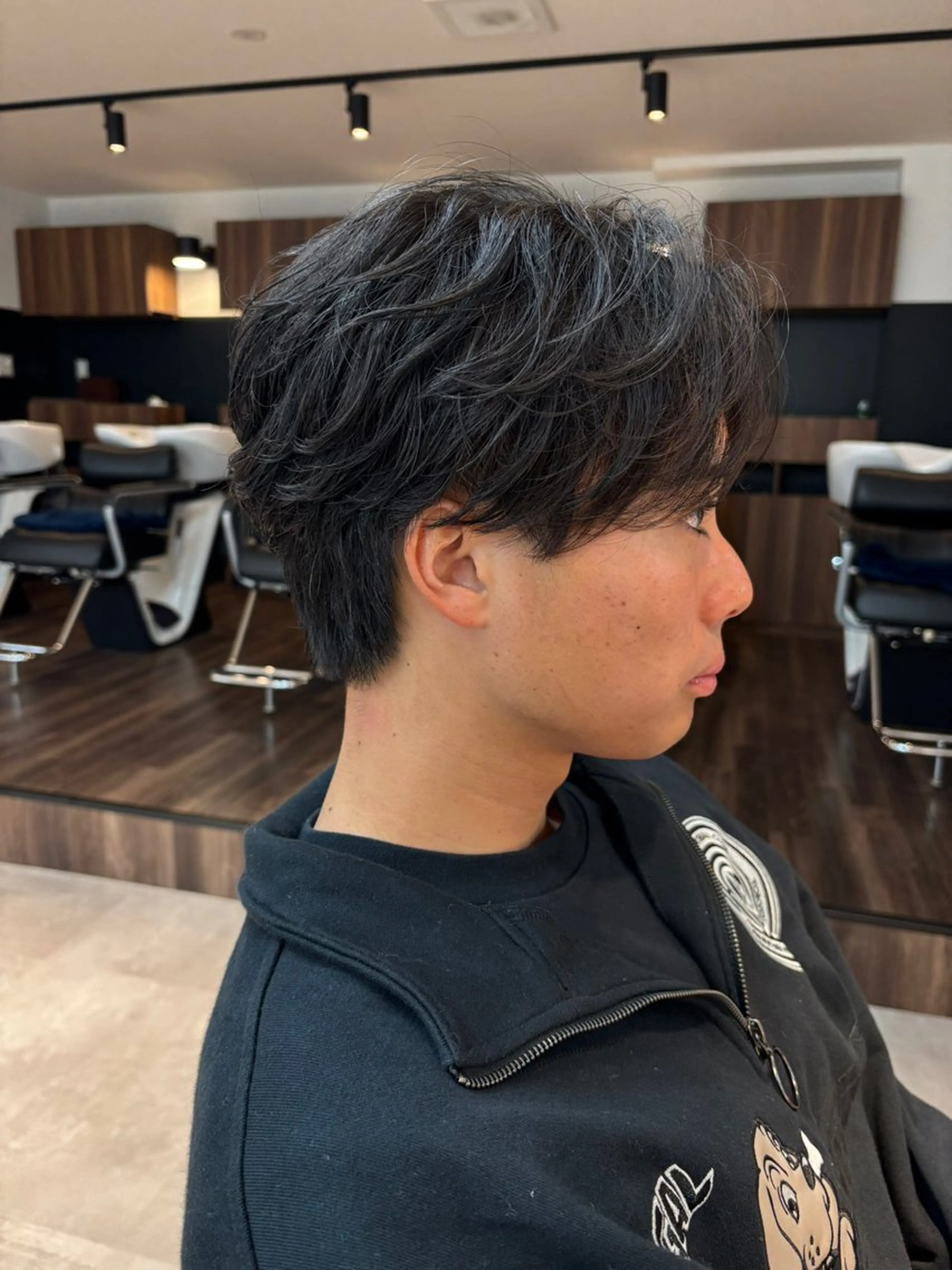 パーマ メンズ フェザーパーマ メンズパーマ カット パーマ フェザーパーマ/短髪 /メンズカット/保立のヘアスタイル