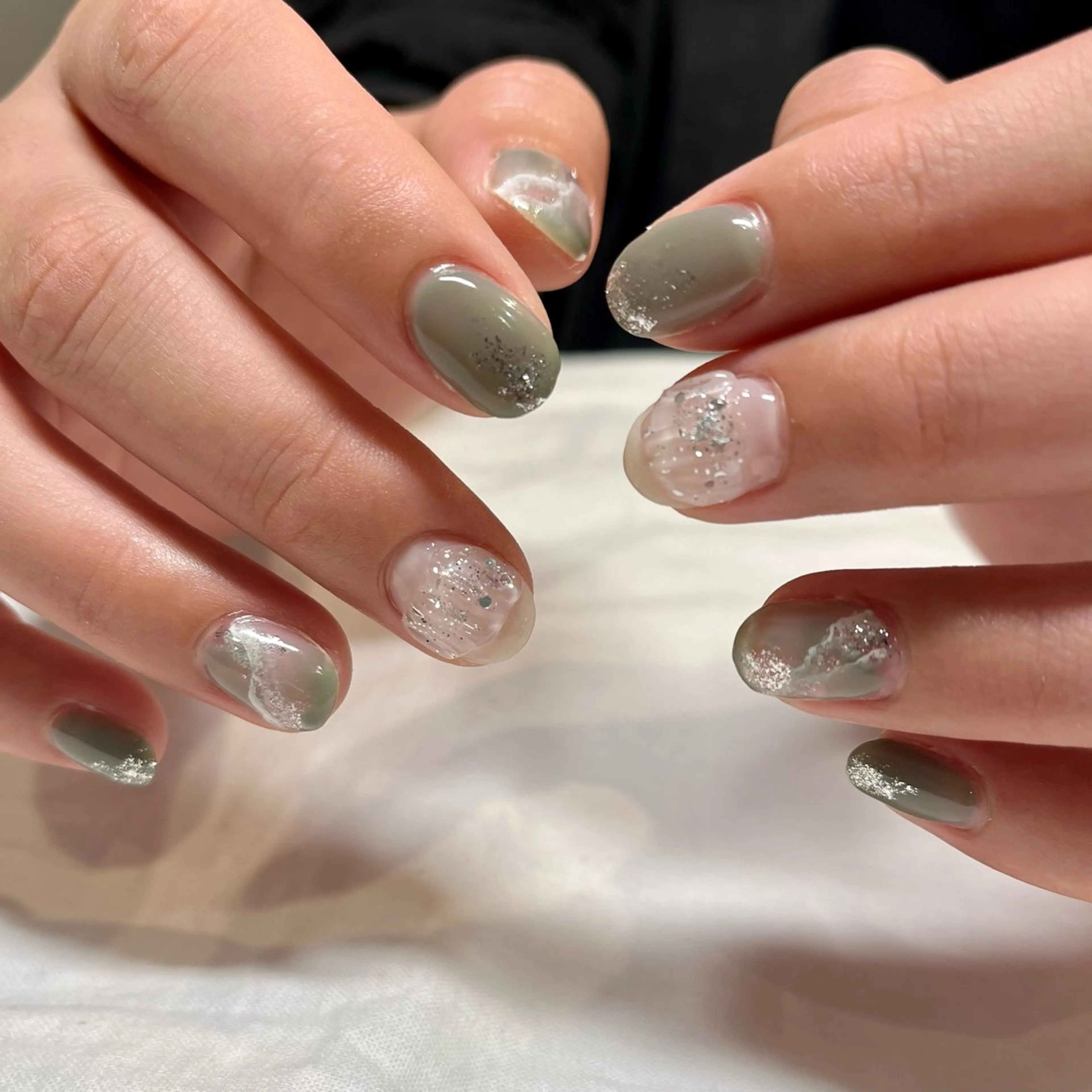 ネイル グリーン nail room Hotori.のネイルデザイン