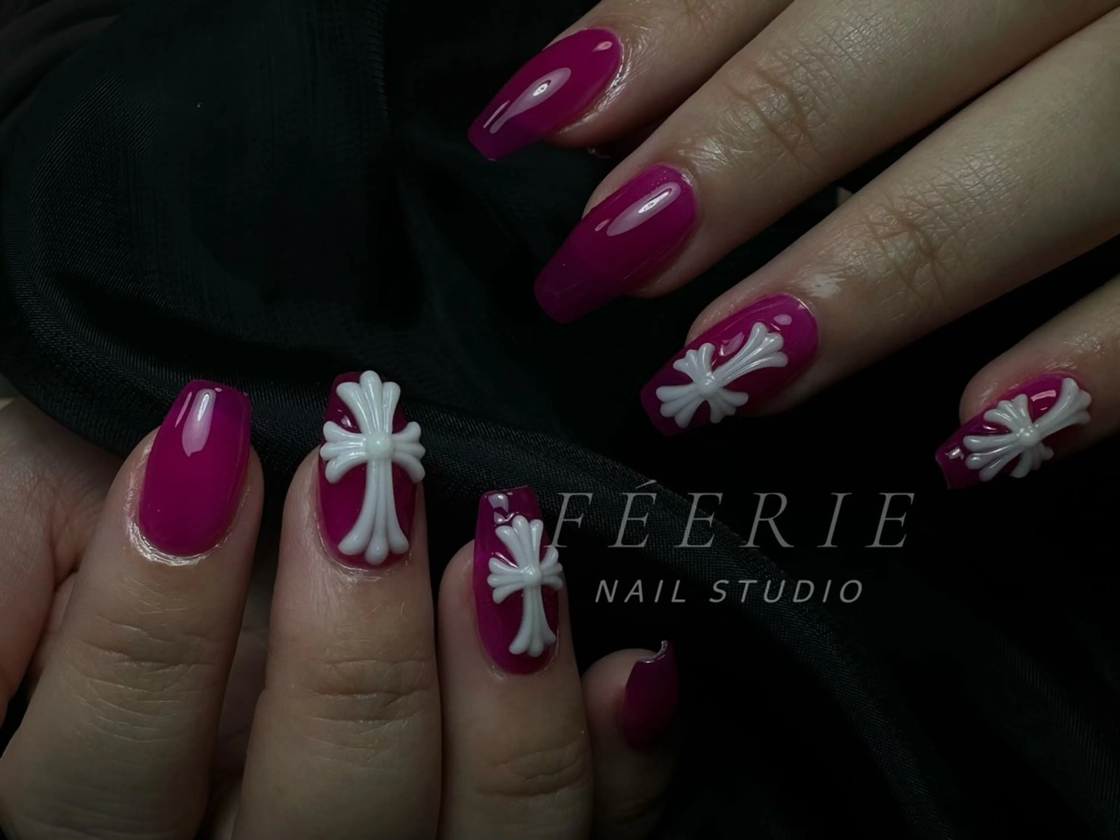 ネイル 成人式 長さ出し フットネイル フレンチネイル ジェルネイル ハンドネイル nail salon Feerieのネイルデザイン