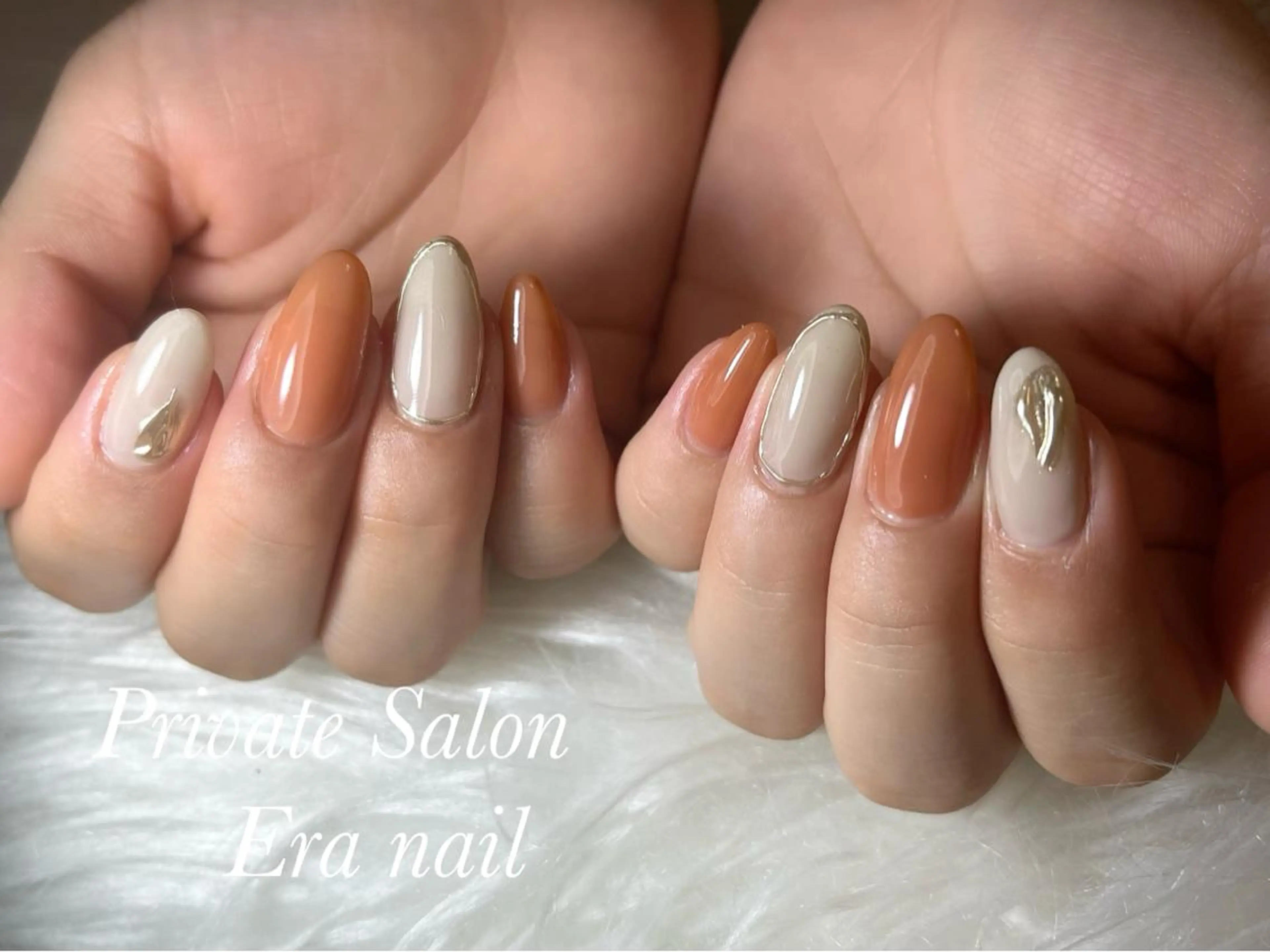 ネイル ミラーネイル ワンカラーネイル ハンドネイル Era nailのネイルデザイン
