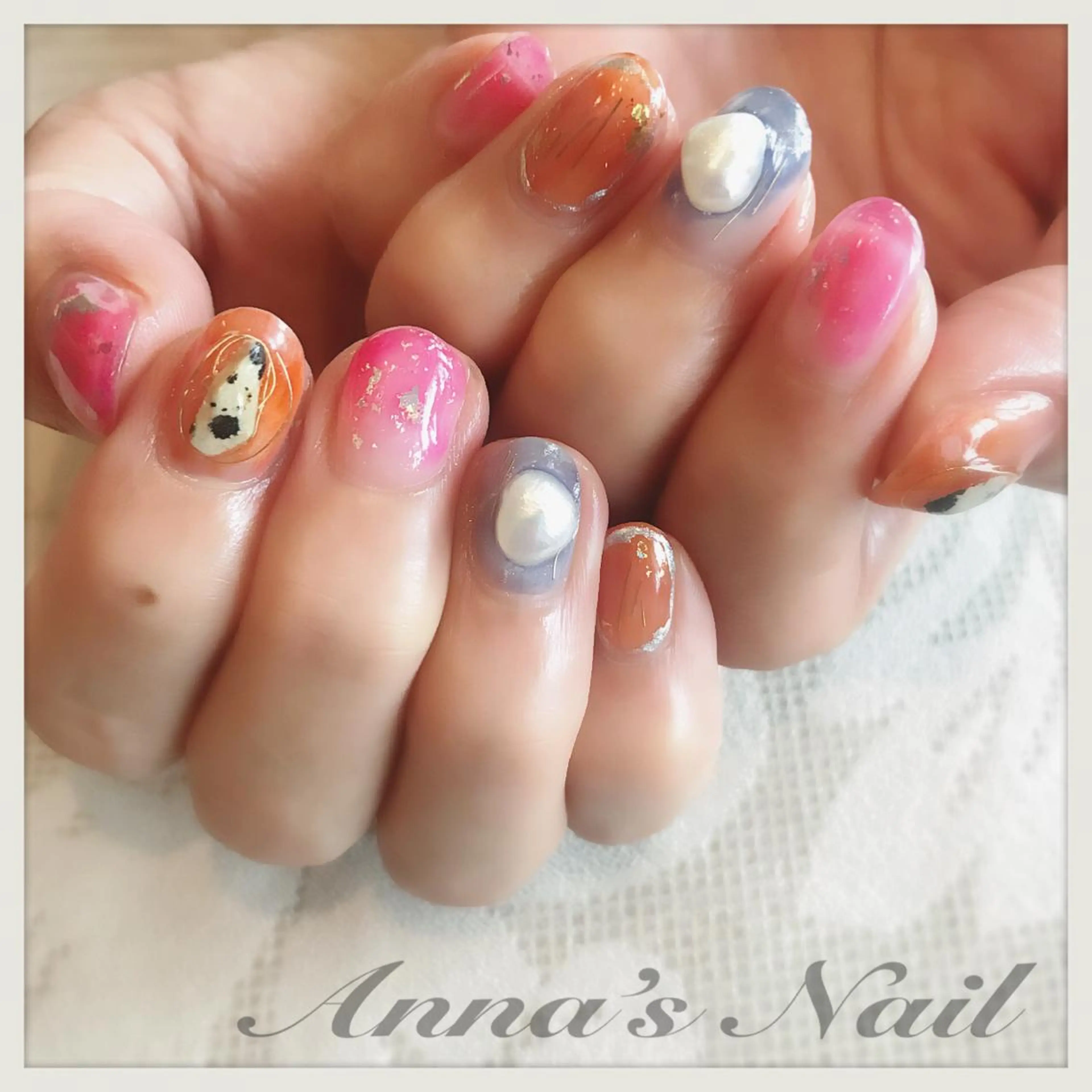 ネイル ニュアンスネイル ストーンネイル Anna’s Nail所属・清口 杏奈のネイルデザイン