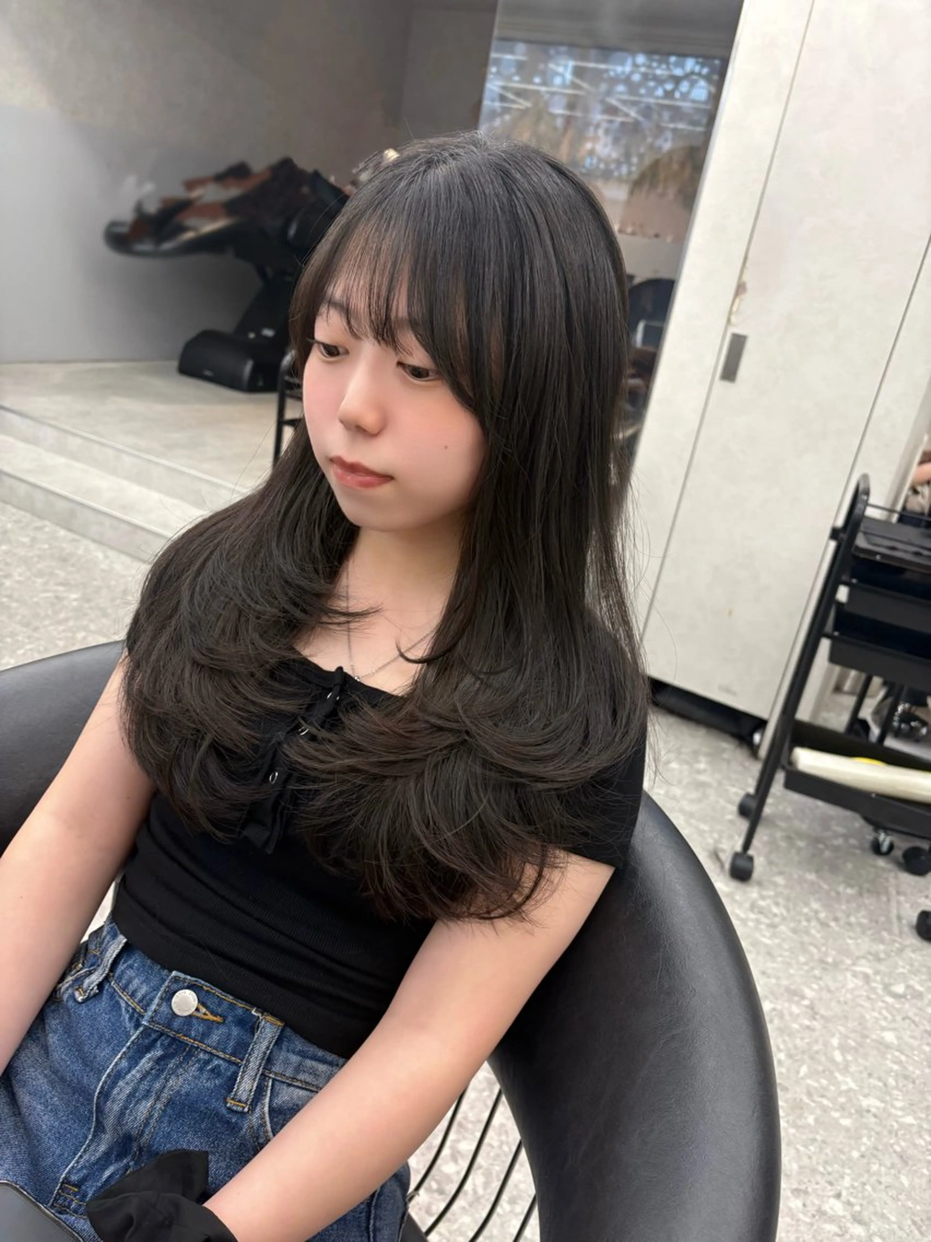 セミロング カラー ヘアアレンジ カット ヘアカラー トリートメント fumika🎀 ベージュのヘアスタイル