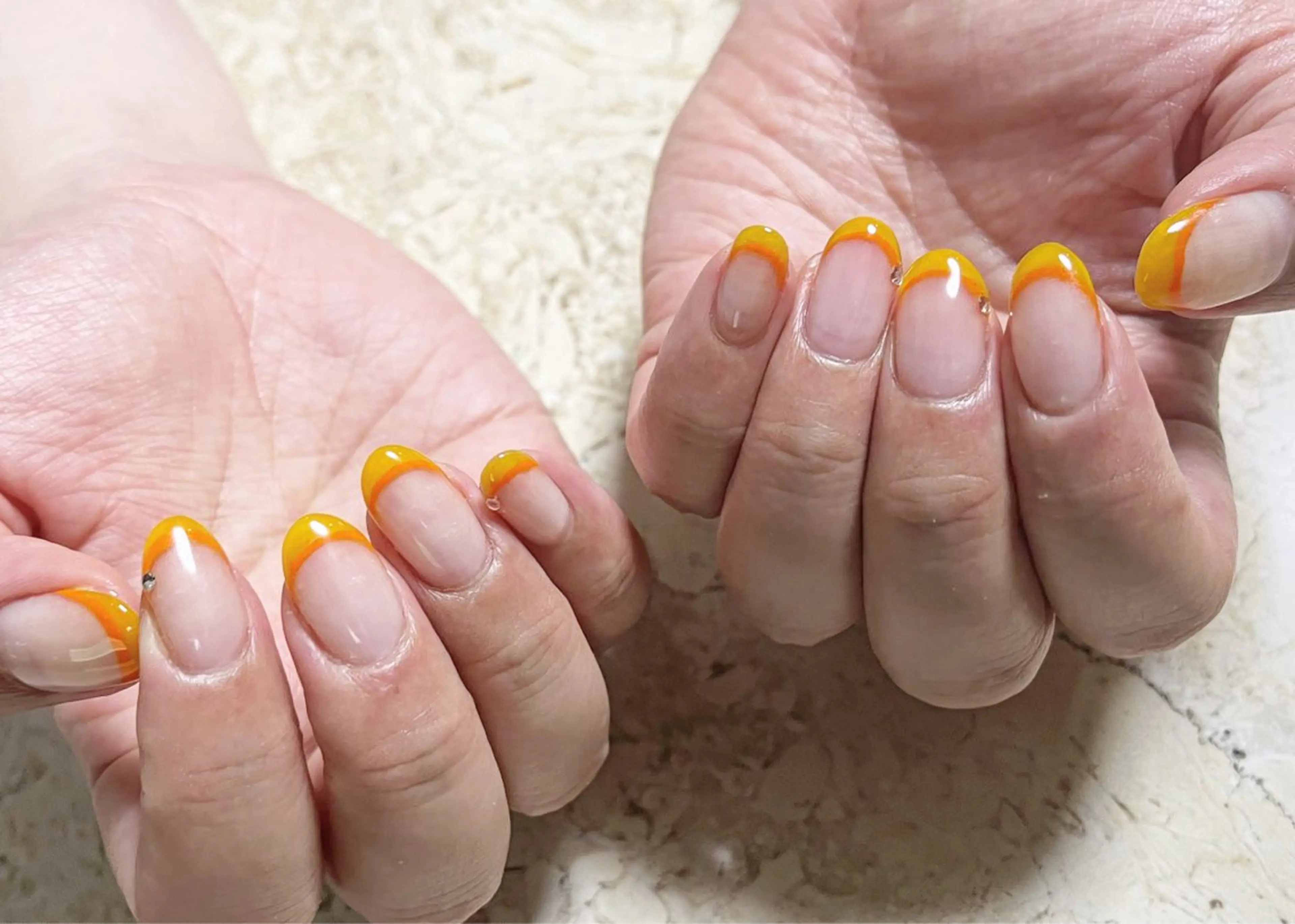 ネイル クリアネイル ダブルフレンチ フットネイル フレンチネイル ジェルネイル ハンドネイル フットネイル mieux IZUMiのネイルデザイン