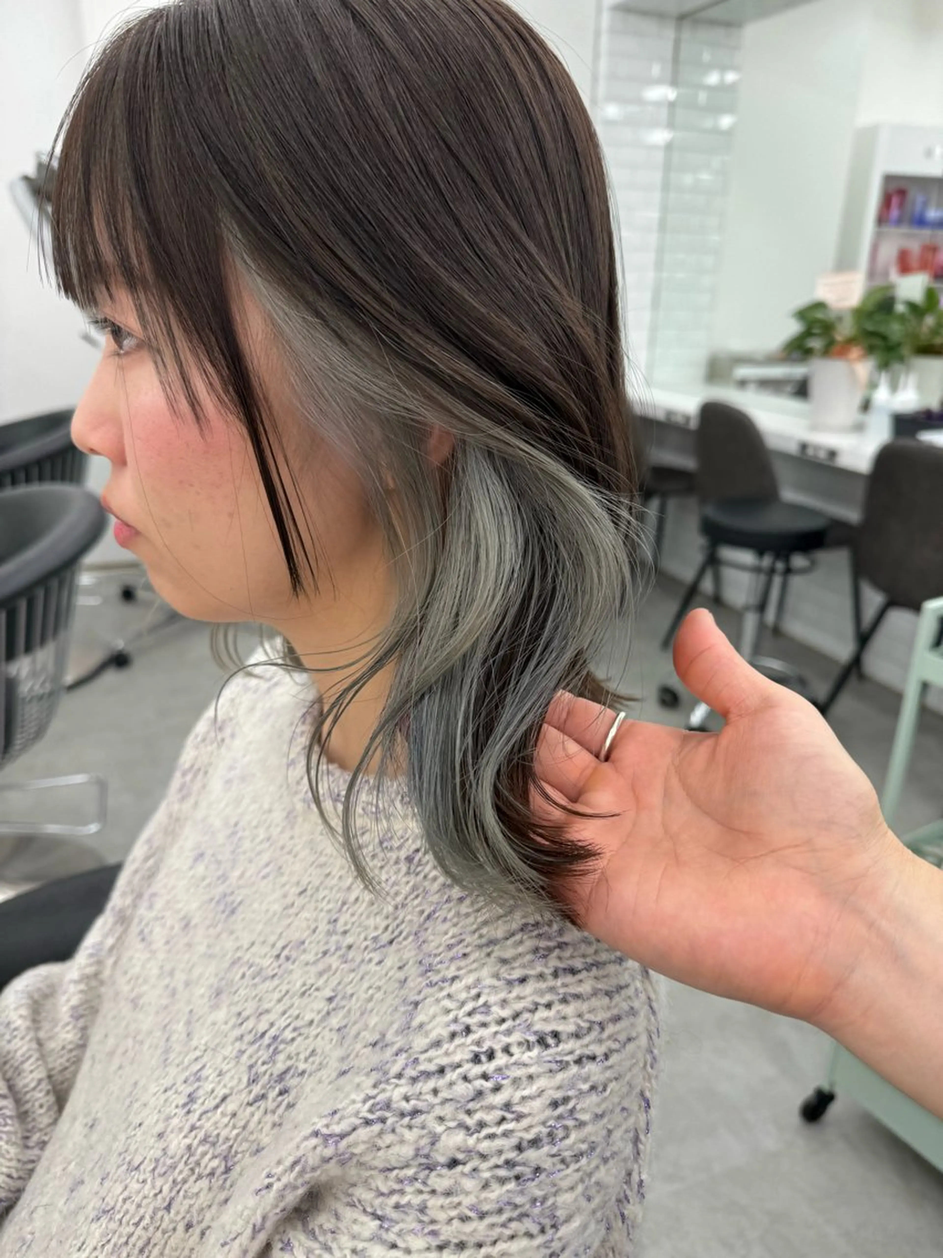 セミロング カラー ヘアカラー トリートメント レイヤー＆カラー 人気美容師倉崎涼のヘアスタイル