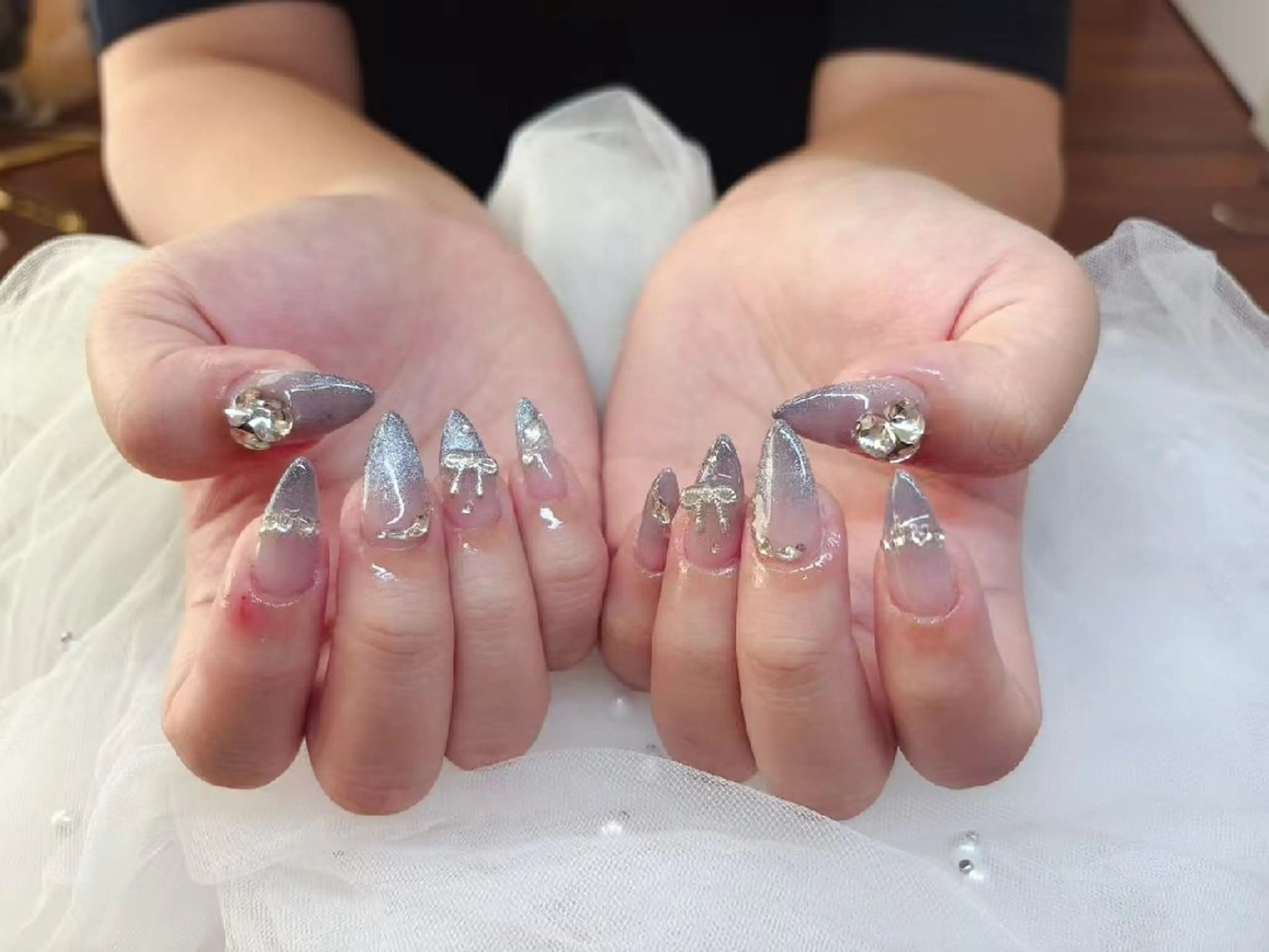 ネイル フットネイル フレンチネイル ジェルネイル ガラスフレンチ 韓国ネイル ハンドネイル ハンドケア The  Nail 新大久保店のその他イメージ