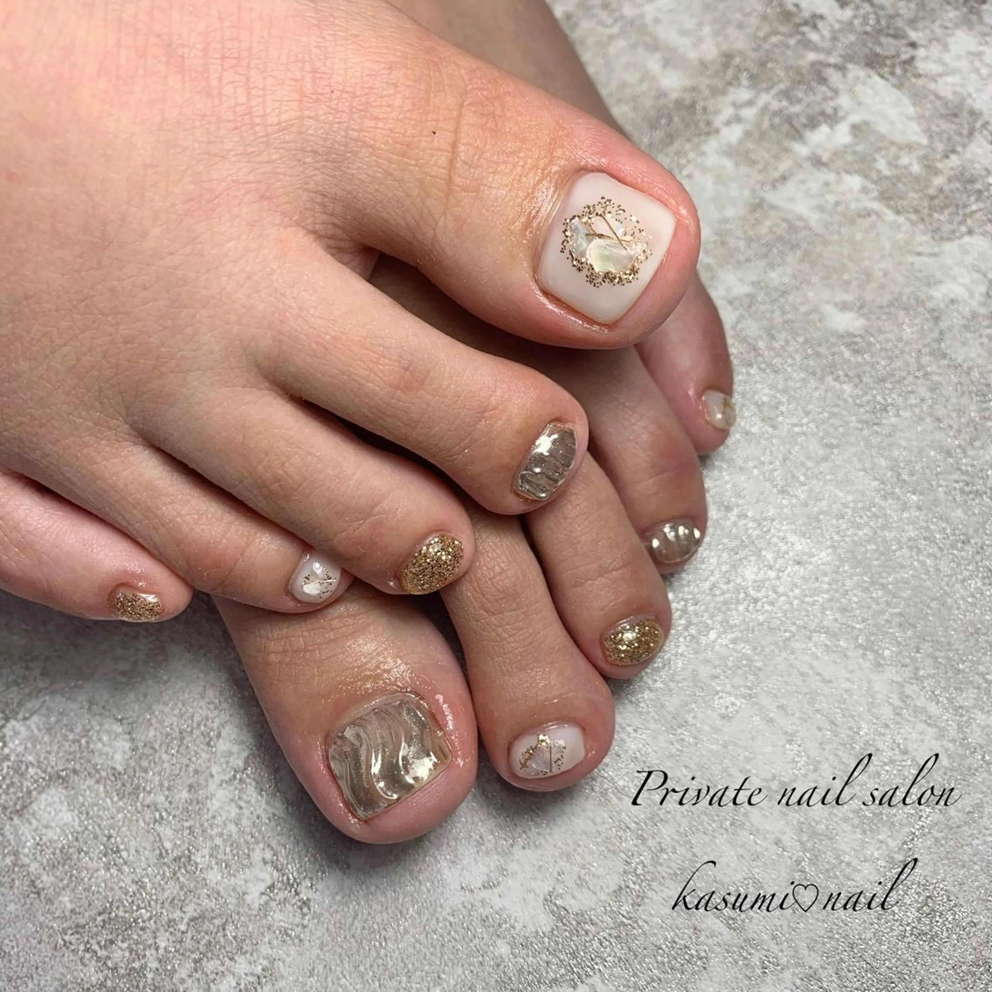 ネイル アートネイル フットネイル ジェルネイル マグネットネイル 大理石ネイル(マーブル) KASUMI♡ Nailのネイルデザイン