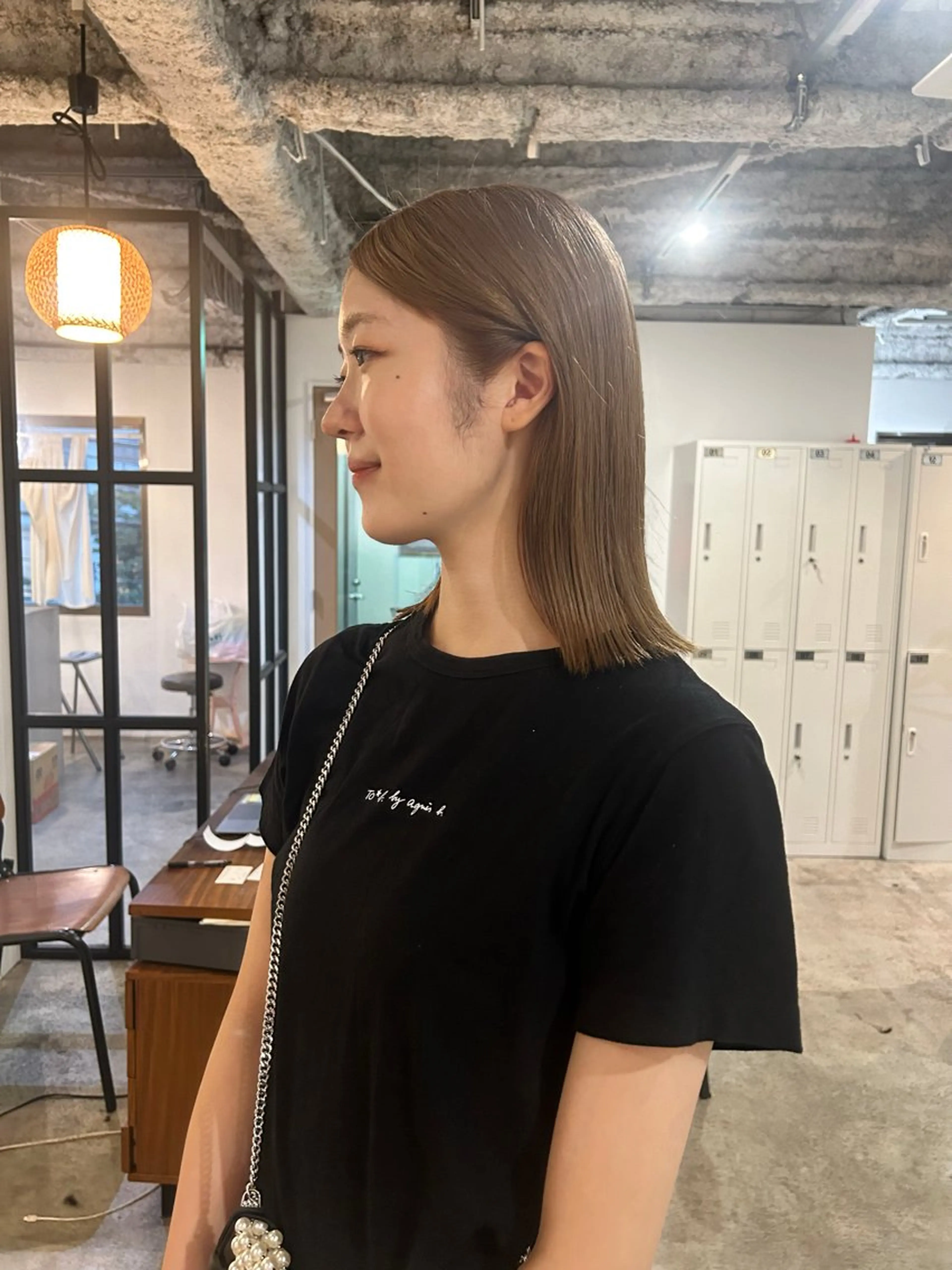 セミロング カラー ヘアアレンジ ベージュカラー ブリーチ ブロンド ブロンドベージュ 🎀suzuna 透明感colorのヘアスタイル