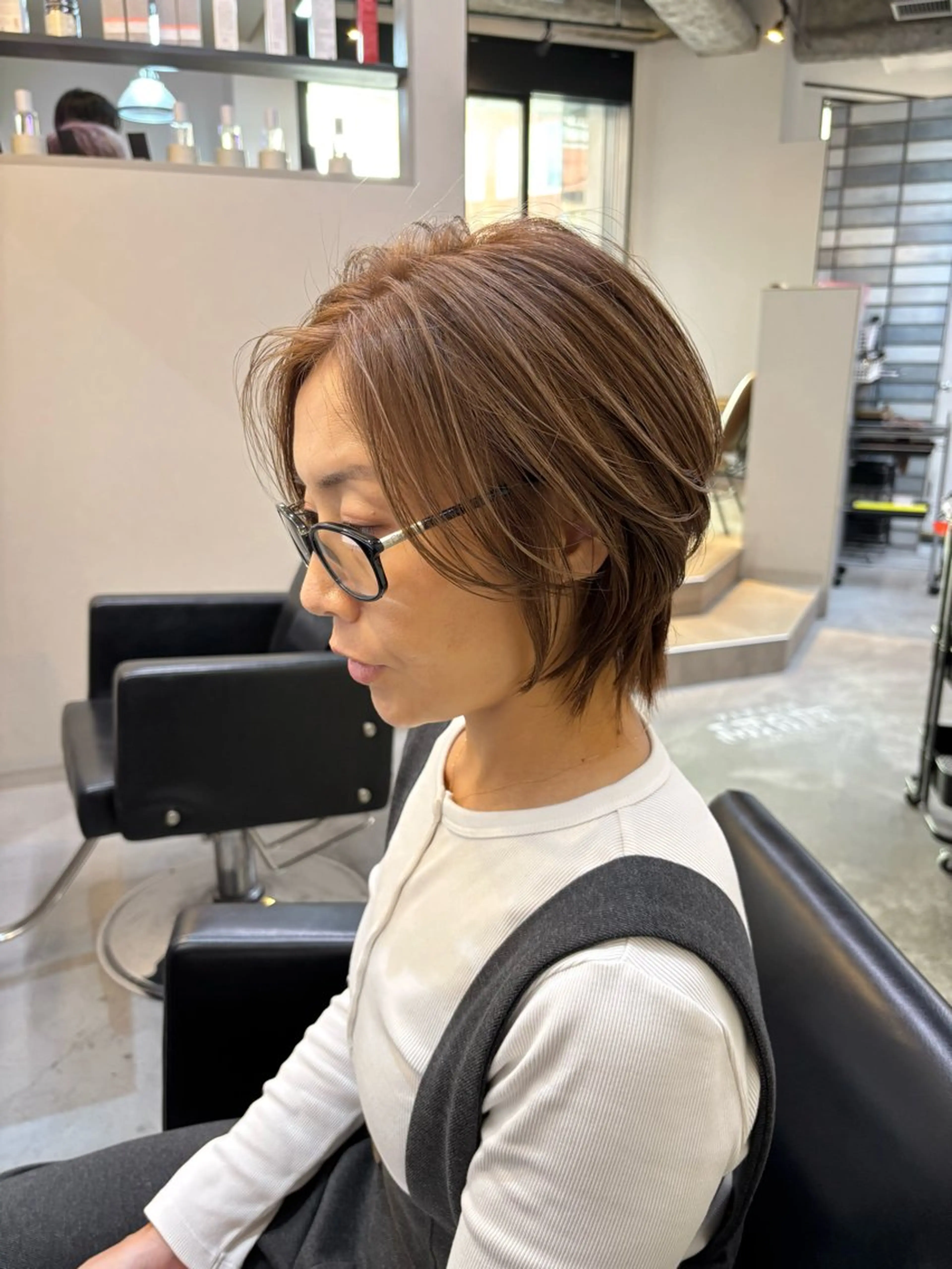 ショート カラー ハイライトカラー ハイライト ショートヘア ヘアカラー トリートメント 💈平島 拓也💈のヘアスタイル