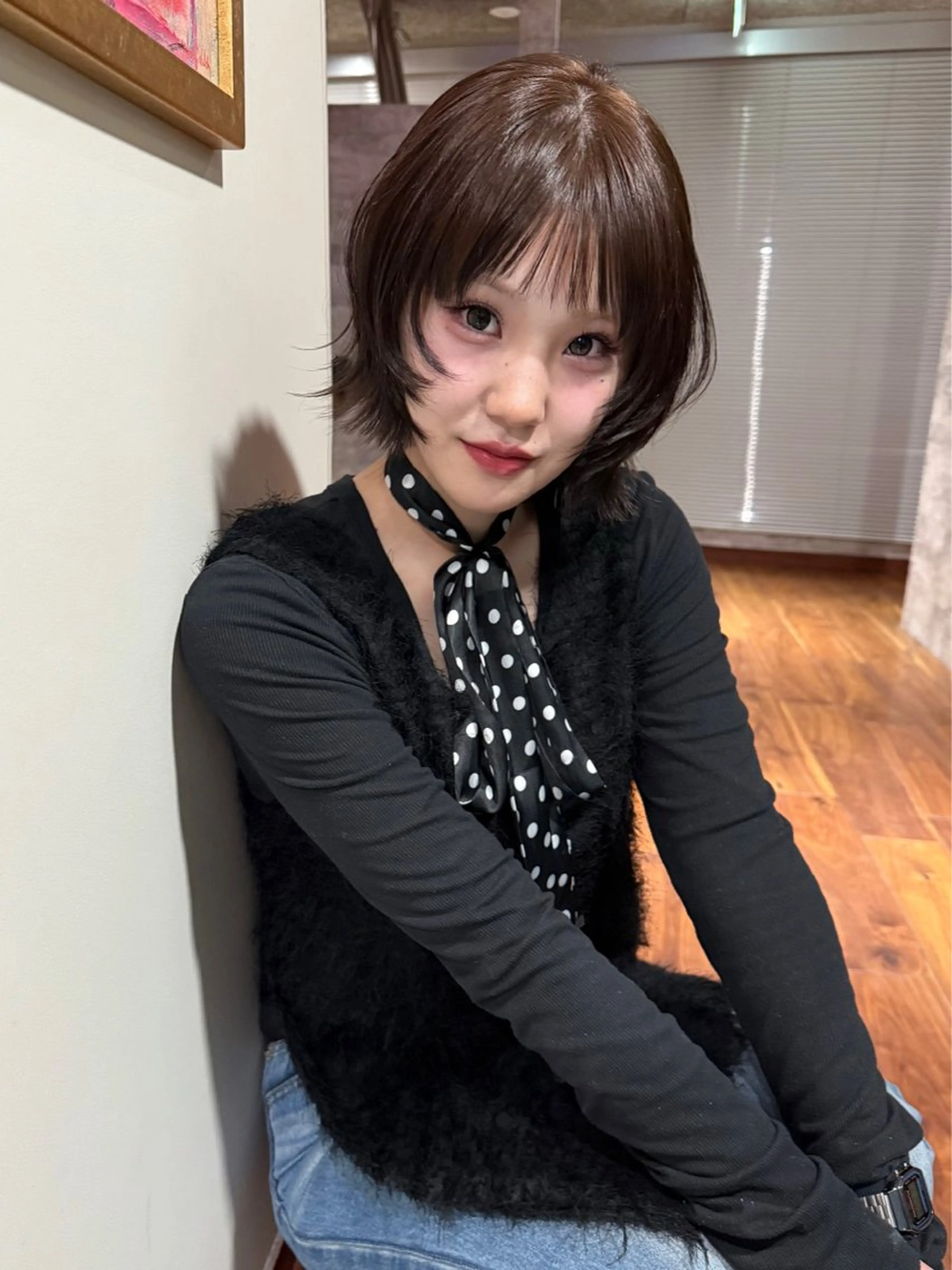 ショート カラー 似合わせカット カット ヘアカラー トリートメント mai / linoah˚✧のヘアスタイル