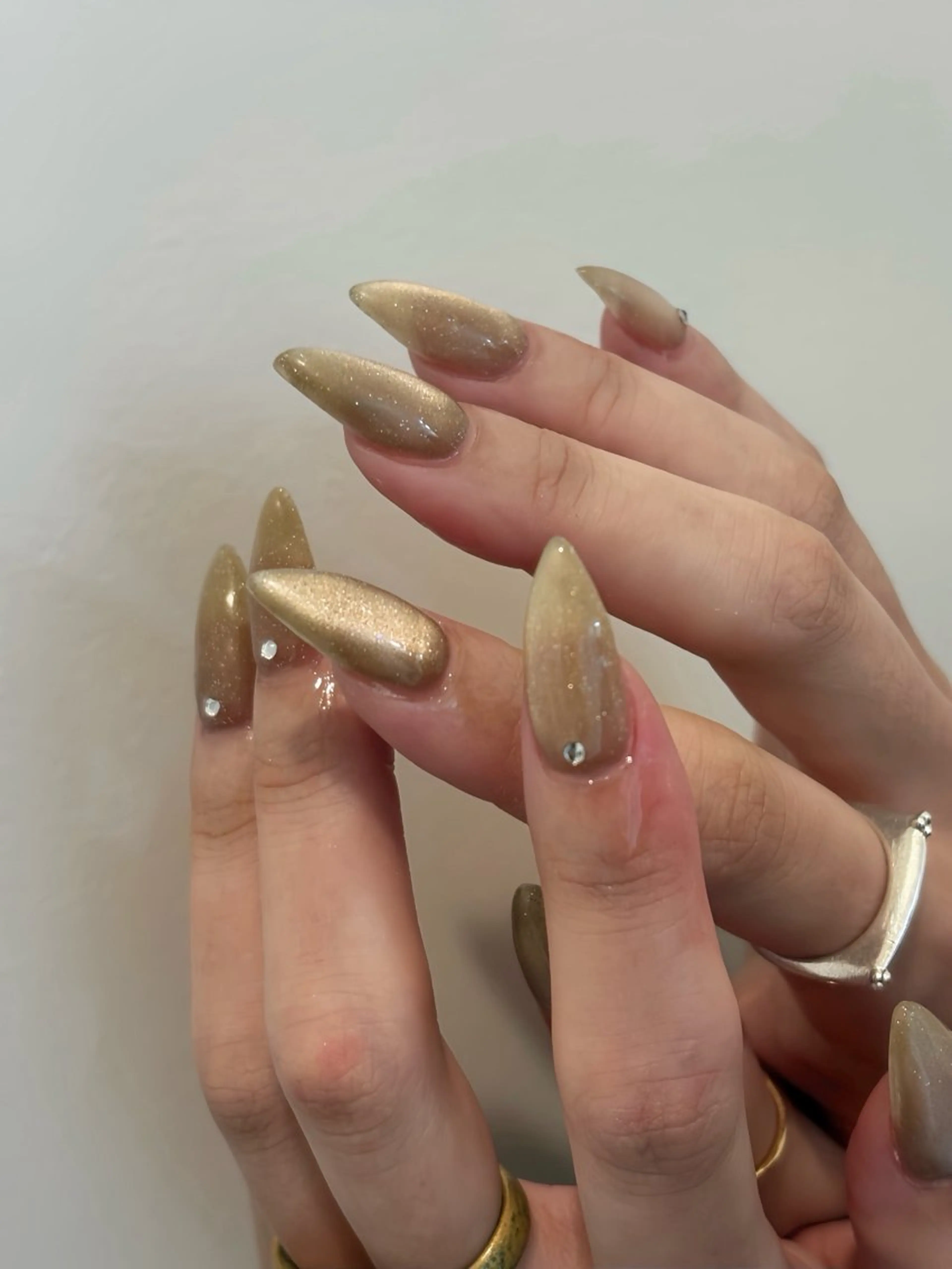 ネイル マグネットネイル 冬ネイル クリスマス ハンドネイル filonnail Juna💍のネイルデザイン