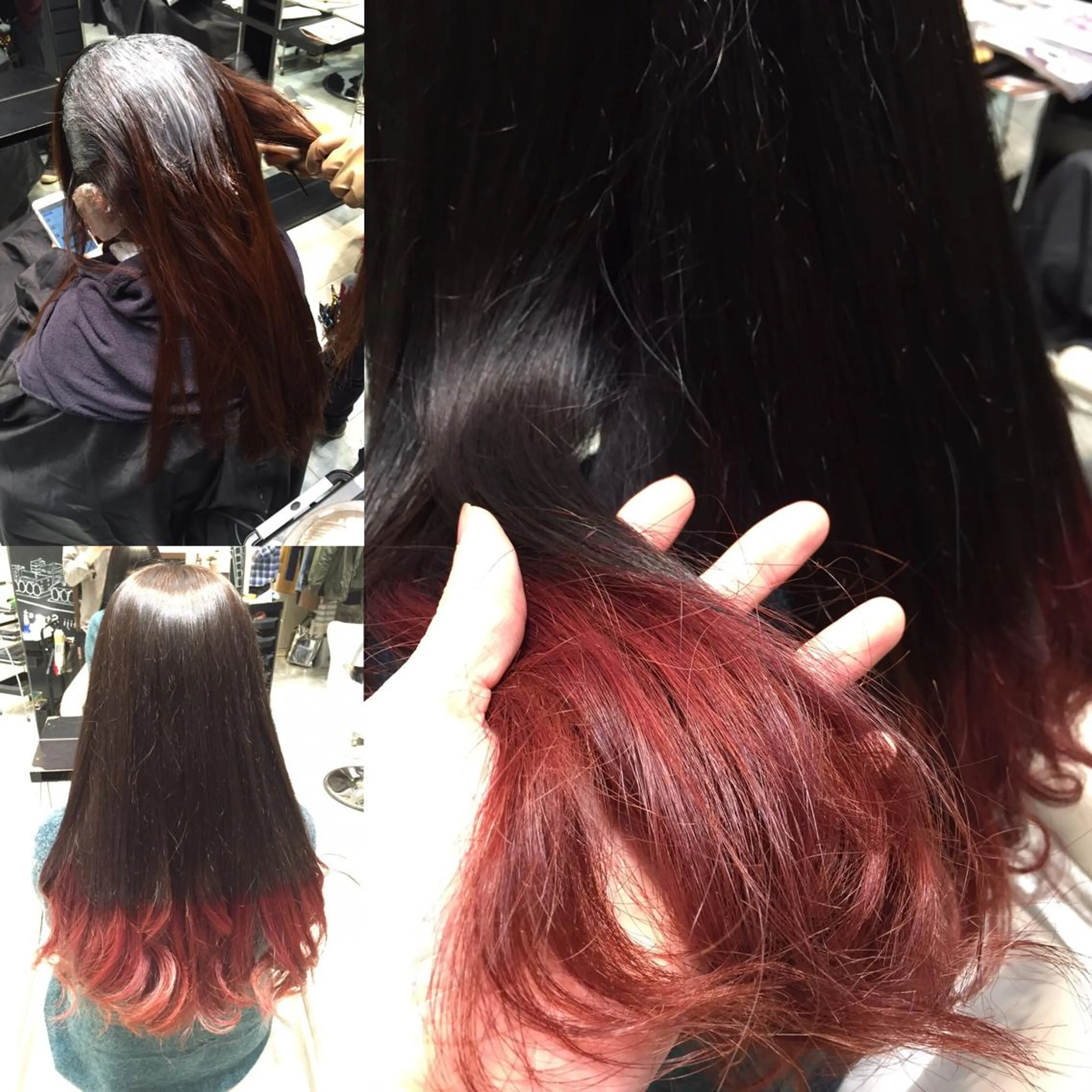 ミディアム セミロング ロング カラー グラデーションカラー Re:ta KANZOのヘアスタイル