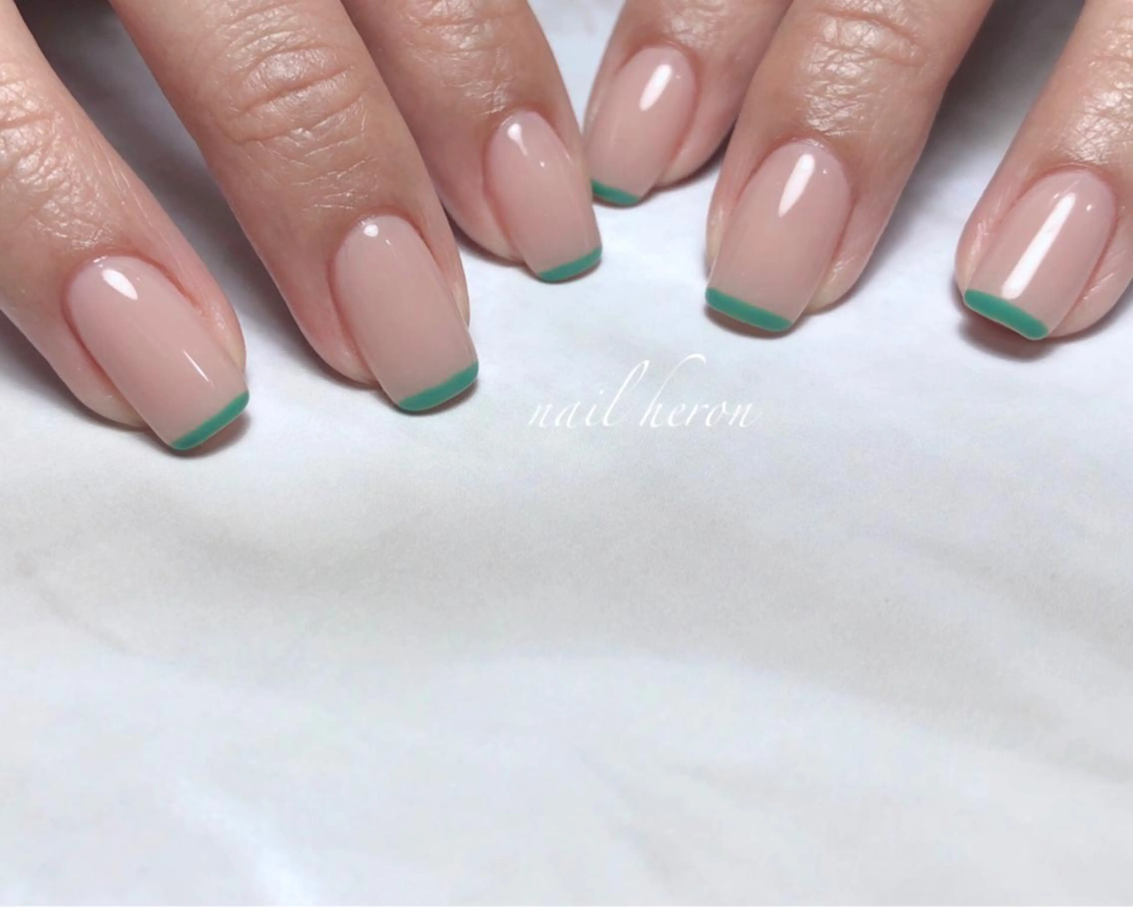 ネイル フレンチネイル 春ネイル ハンドネイル nail heron所属・saki_ nail heronのネイルデザイン
