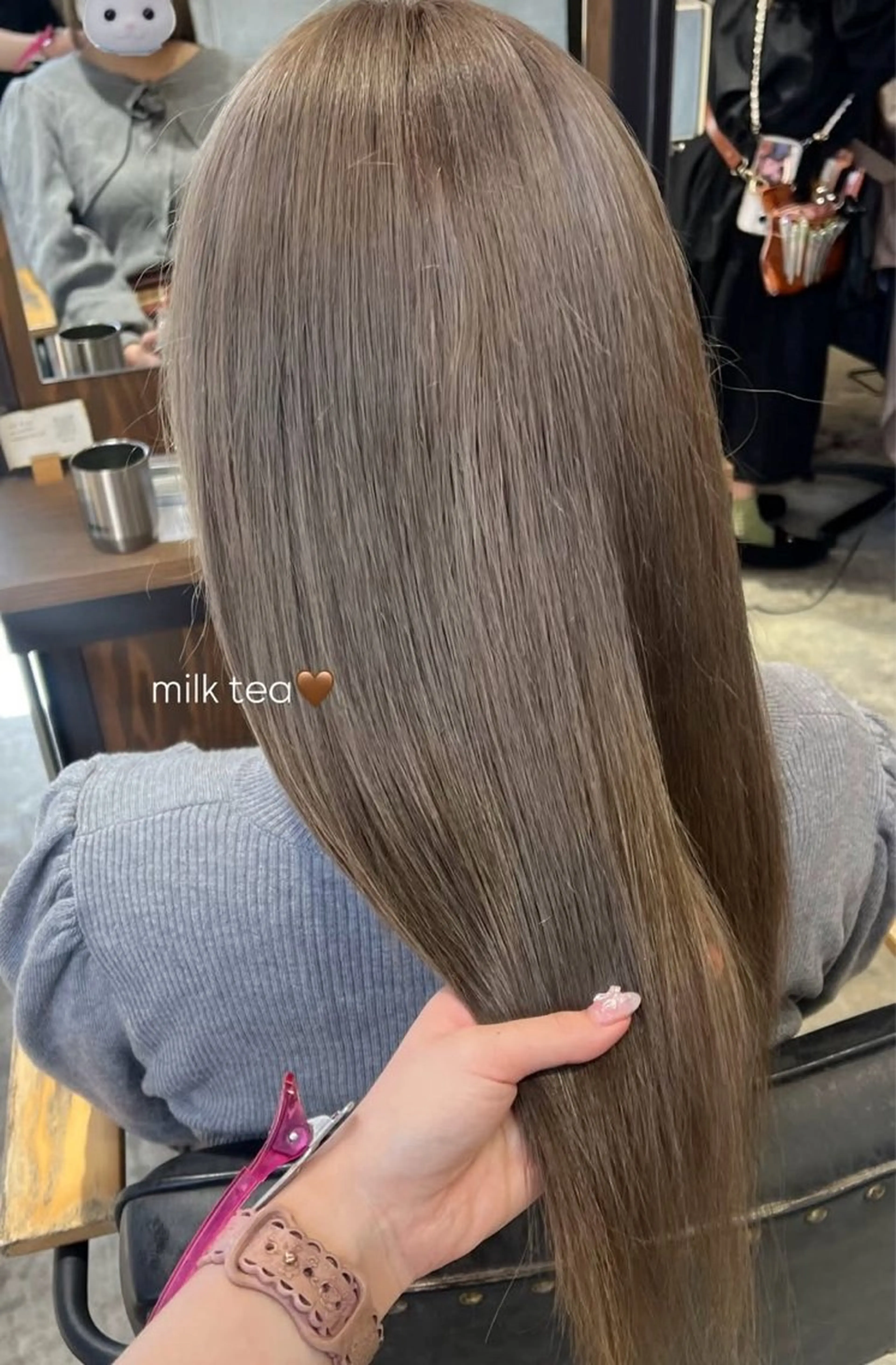 セミロング カラー ベージュカラー ブリーチ ブルーカラー ダブルカラー グラデーションカラー 🫟Blanco🫟 Color&Careのヘアスタイル