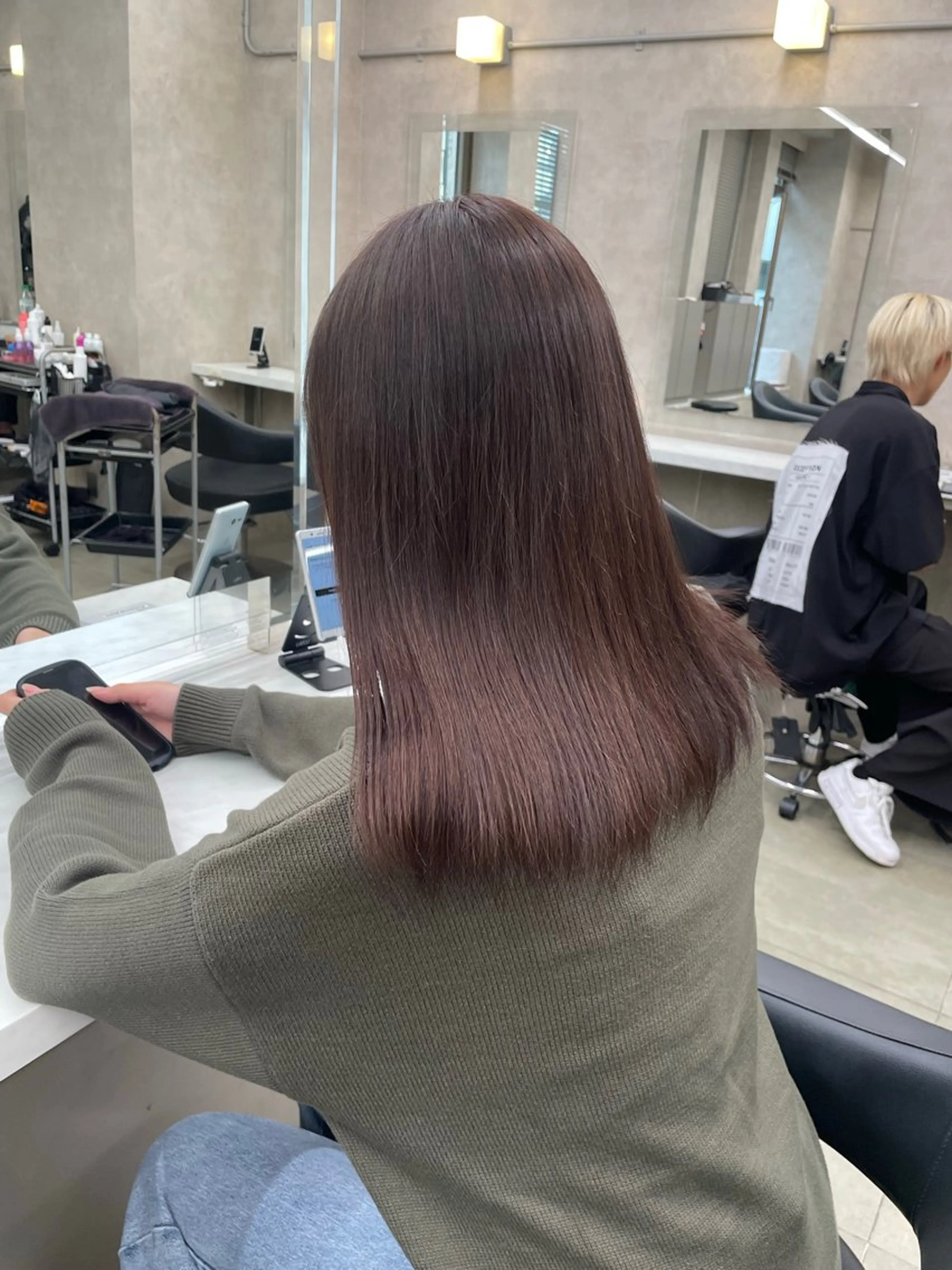 セミロング カラー ヘアアレンジ カット ヘアカラー トリートメント ヘアセット 💗横浜美容室 💗HARUNAのヘアスタイル