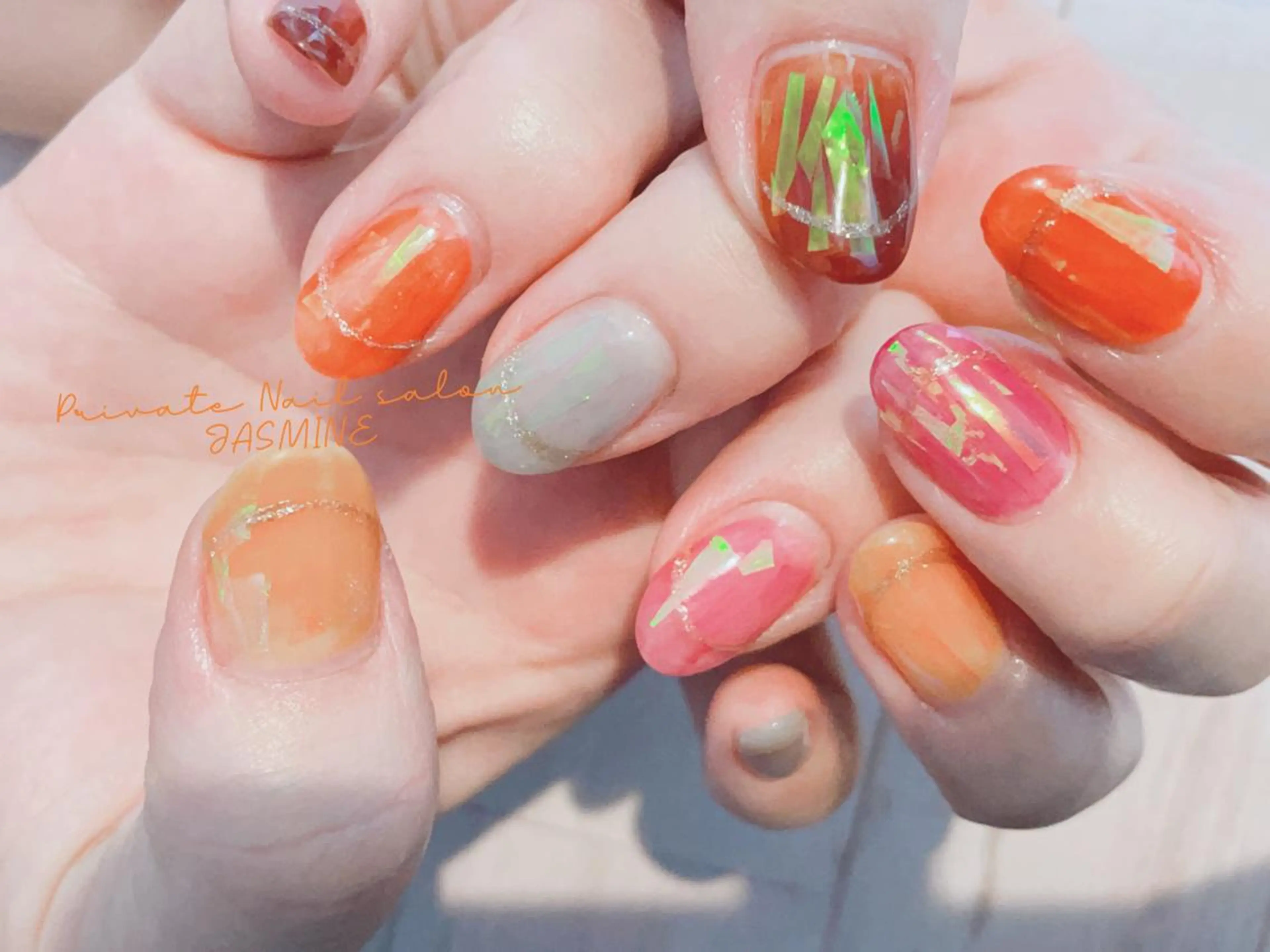ネイル オーロラネイル Nail salon JASMINEのネイルデザイン