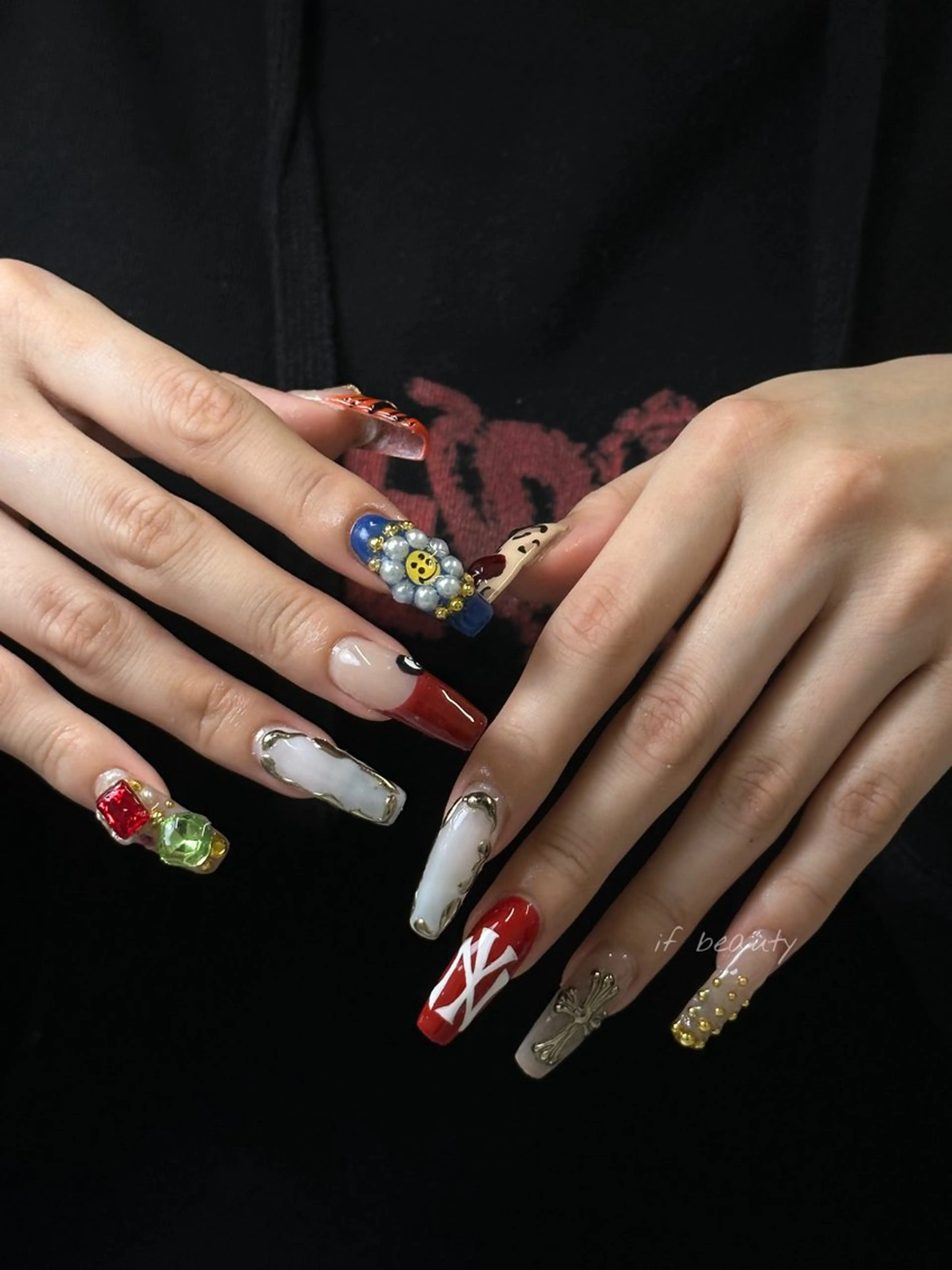 ネイル アートネイル ジェルネイル グラデーション パラジェル ワンホンネイル ハンドネイル if Hair＆Nail Salon所属・IKA /海外ネイル /個性派/ワンホンのネイルデザイン