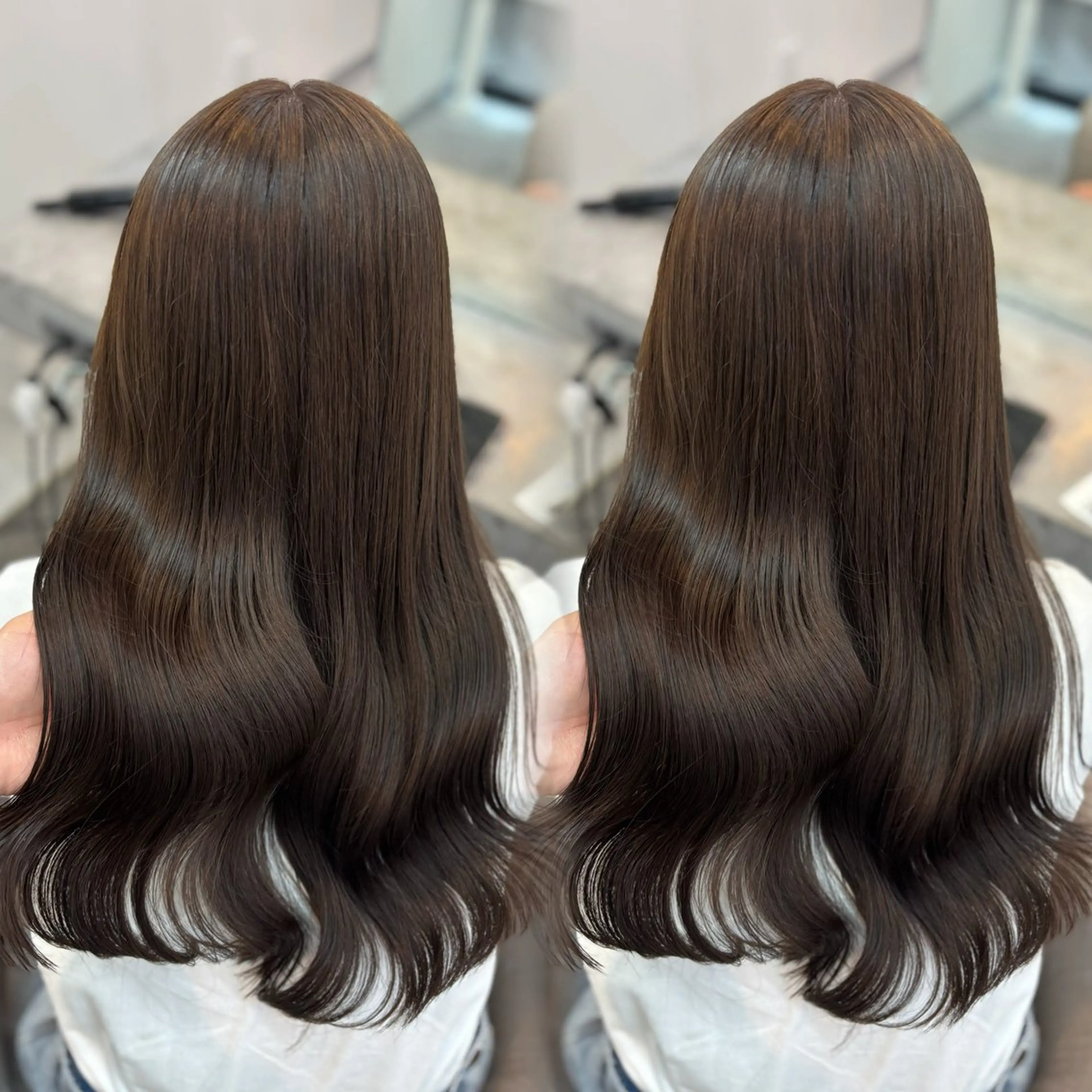 ロング カラー ブラウンカラー マロンブラウン 似合わせカット ヘアカラー 🐈‍⬛momo🐾 ダブルカラーのヘアスタイル