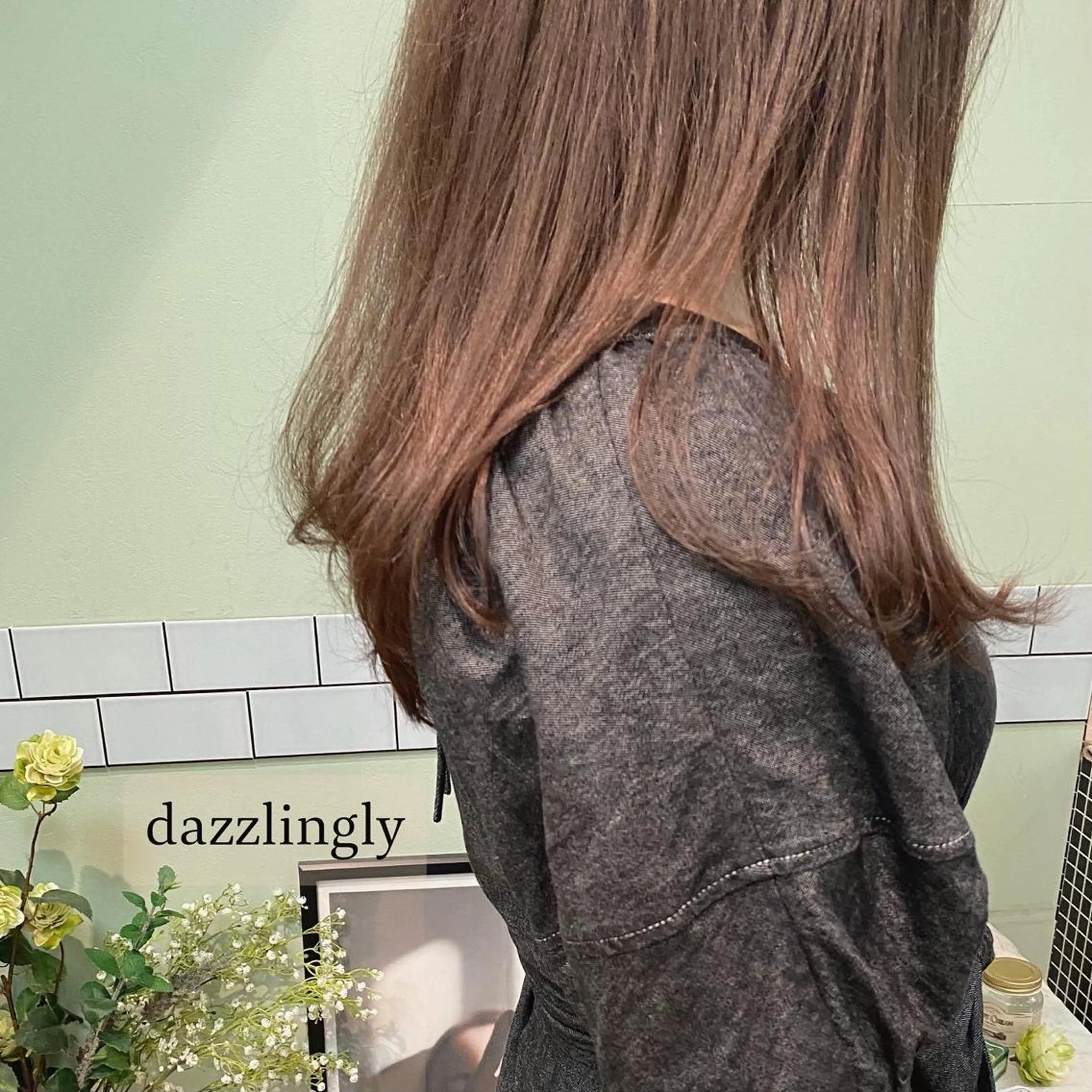 ミディアム カラー ベージュカラー 髪質改善カラー ケアブリーチ/タムのヘアスタイル