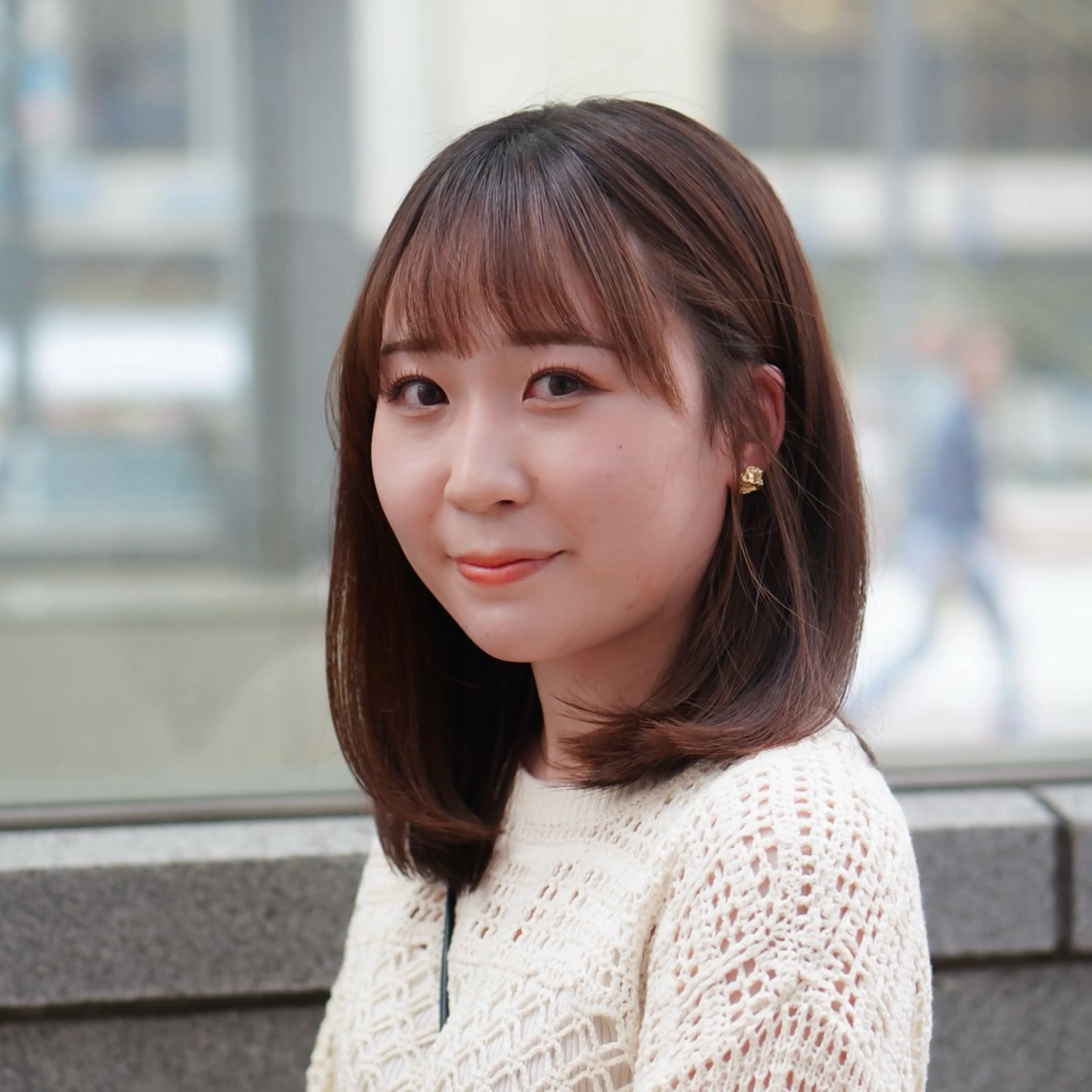 セミロング カラー ベージュカラー 透明感カラー 小顔レイヤー/ 透明感カラー/増田のヘアスタイル