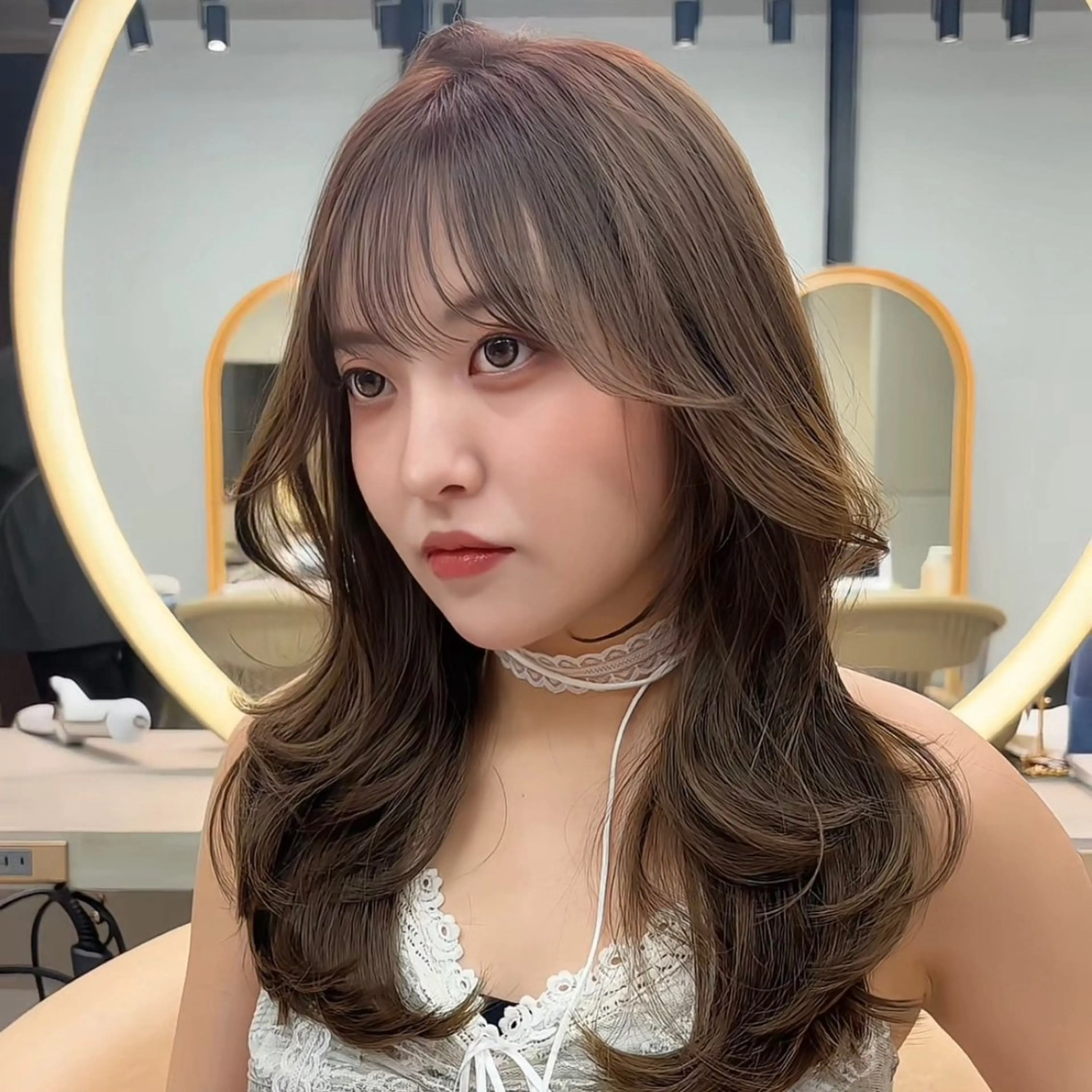 セミロング カラー 伸ばしかけ レイヤーカット カット ヘアカラー トリートメント 🎀𝑆𝐴𝑅𝐴 /レイヤーカット🎀のヘアスタイル