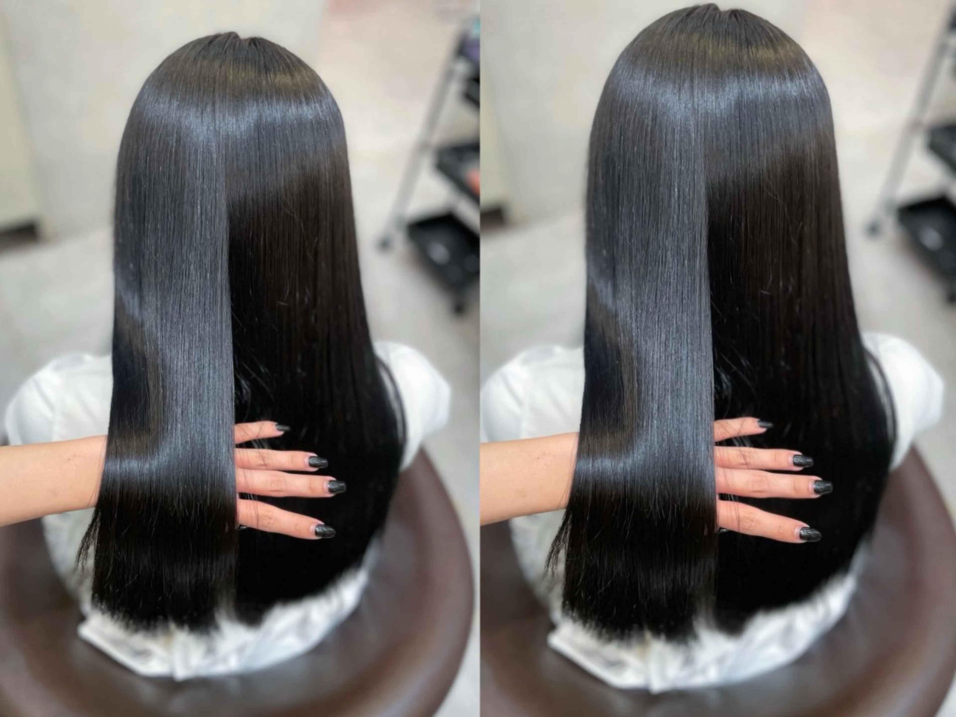 セミロング カット ヘアカラー MOE 福岡韓国ヘア✧︎のヘアスタイル