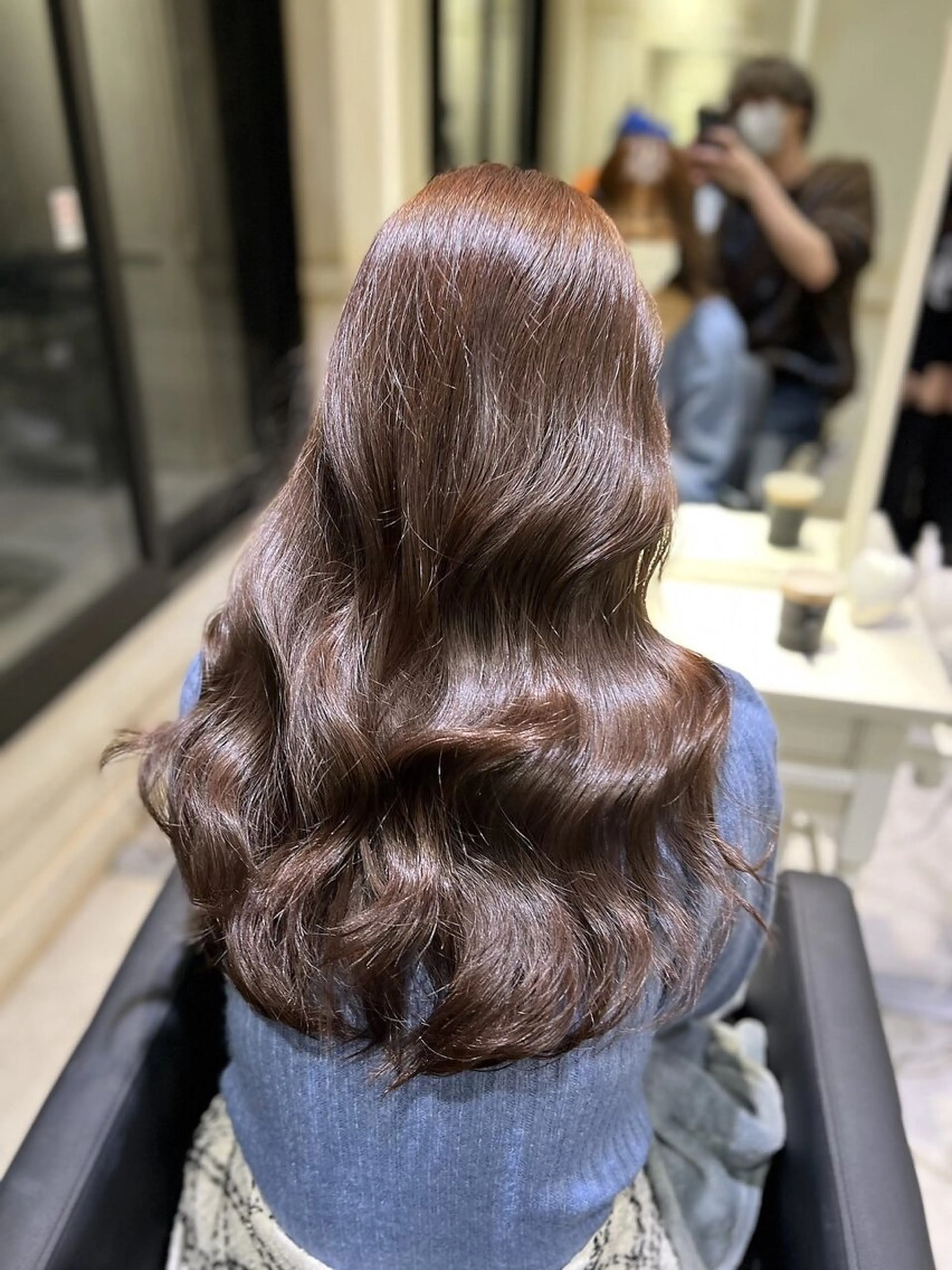 ロング カラー ブリーチ 透明感カラー ダブルカラー ブリーチなしカラー カット ヘアカラー トリートメント ブリーチなし/カラー 専門店ASOBIのヘアスタイル
