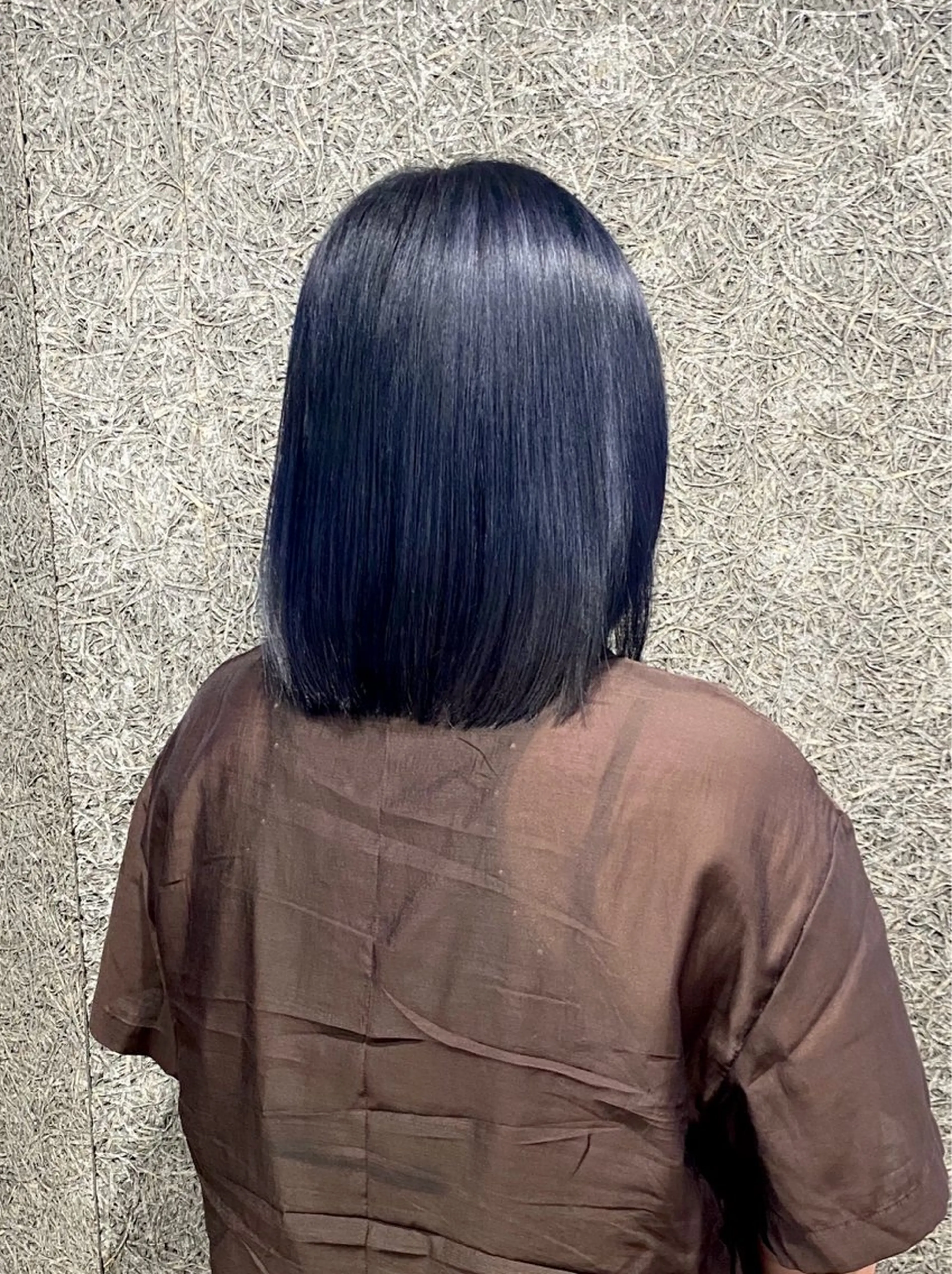 ショート カラー 黒髪 ブルーカラー ブルーブラック 透明感カラー 🦋 misaki🦋のヘアスタイル