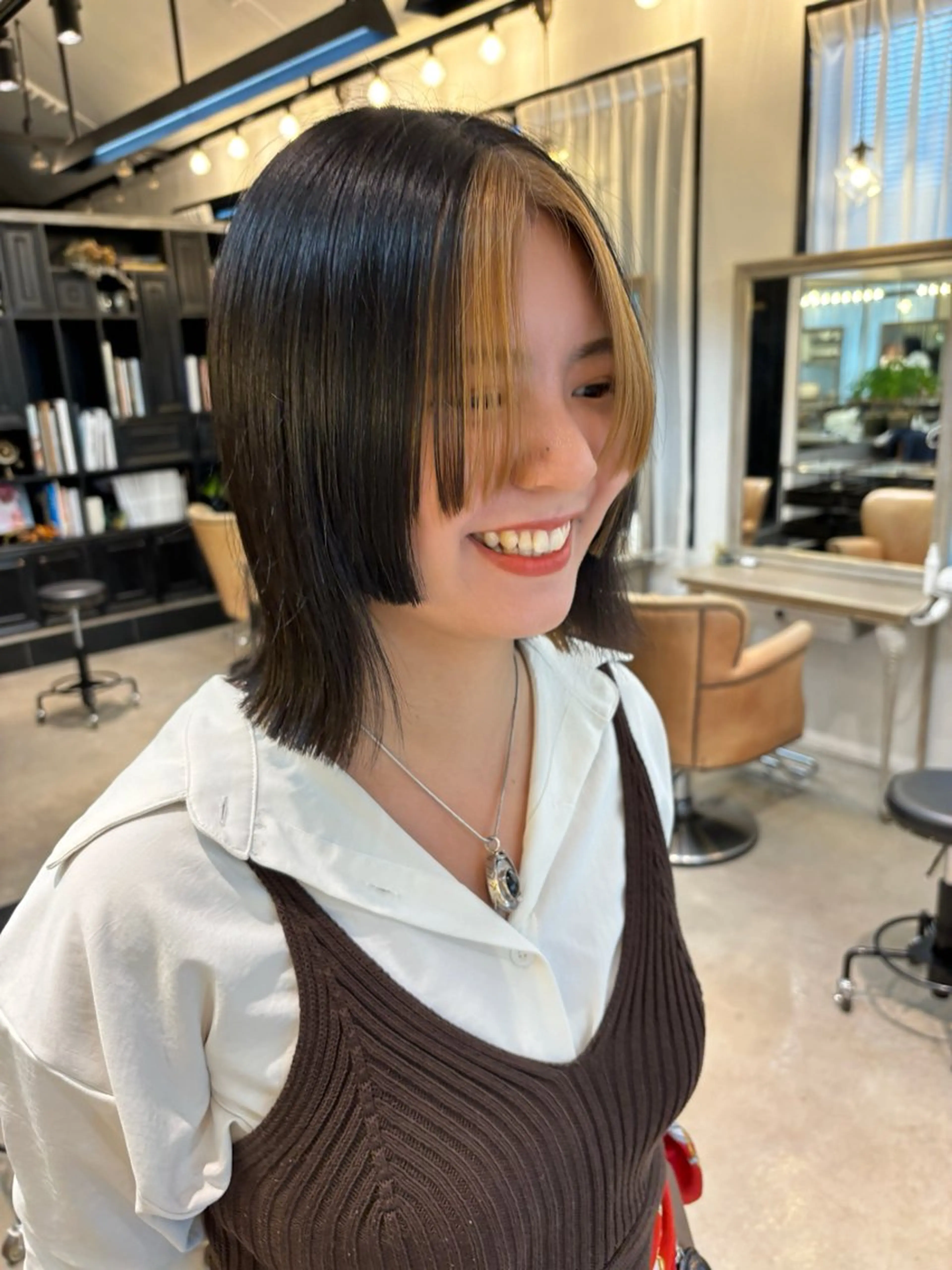 ミディアム 顔周りカット roon所属・‪‪roon 平尾 菫ꔛ‬のヘアスタイル