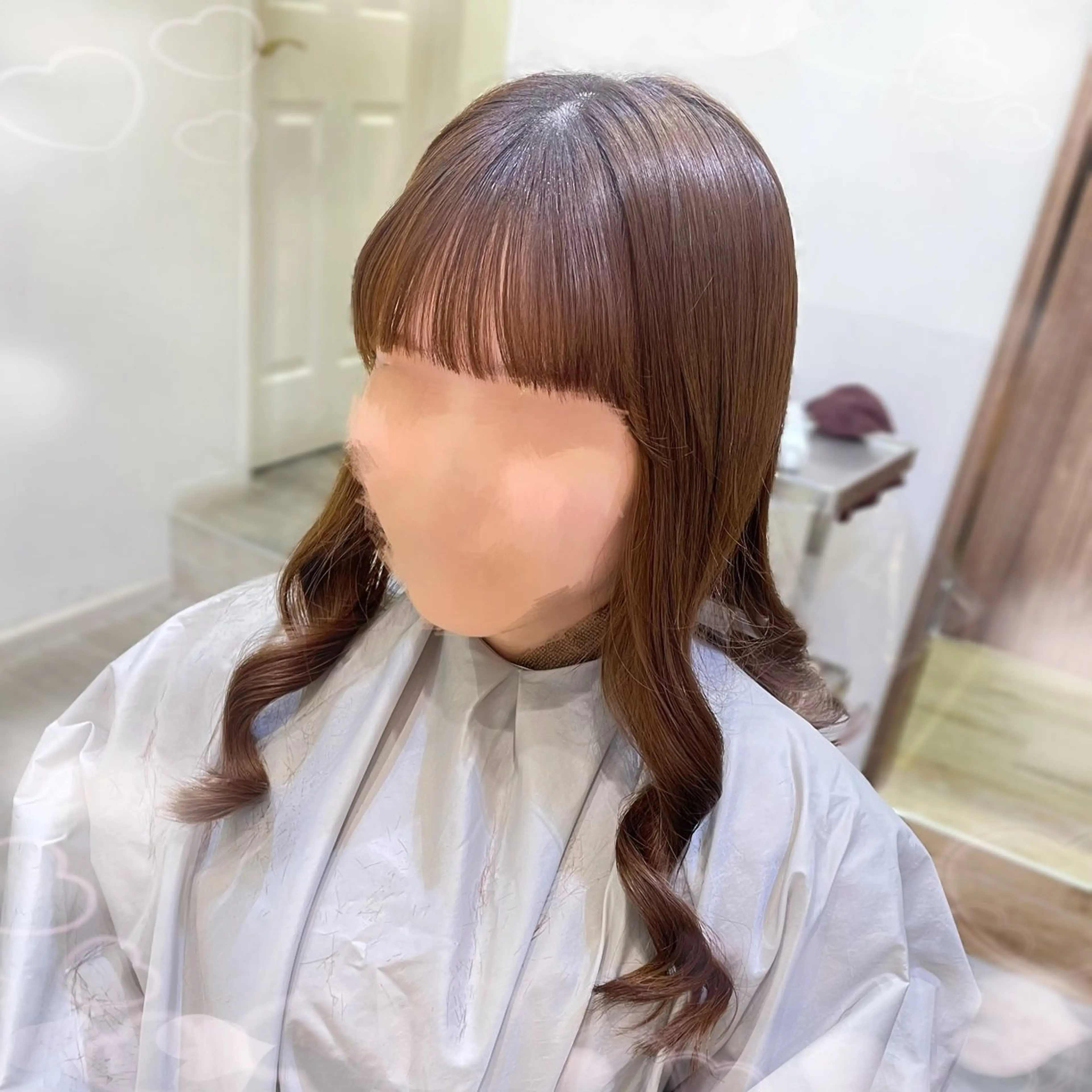 セミロング 顔周りカット カット 🎼艶感カラー ヘアメ たま🎀のヘアスタイル