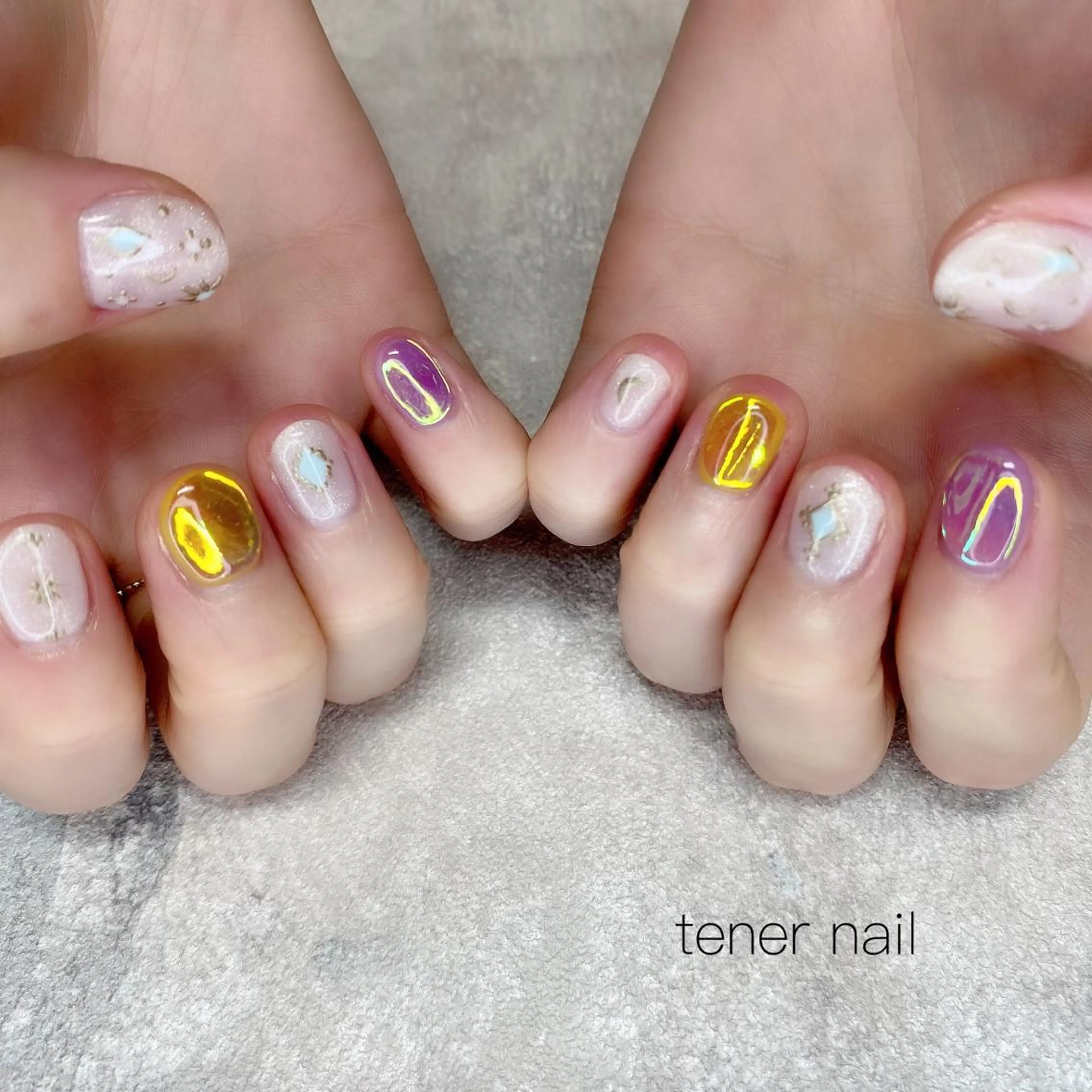 ネイル 氷ネイル・うるうるネイル tener  nail  テネルネイル所属・テネルネイル tener nailのネイルデザイン