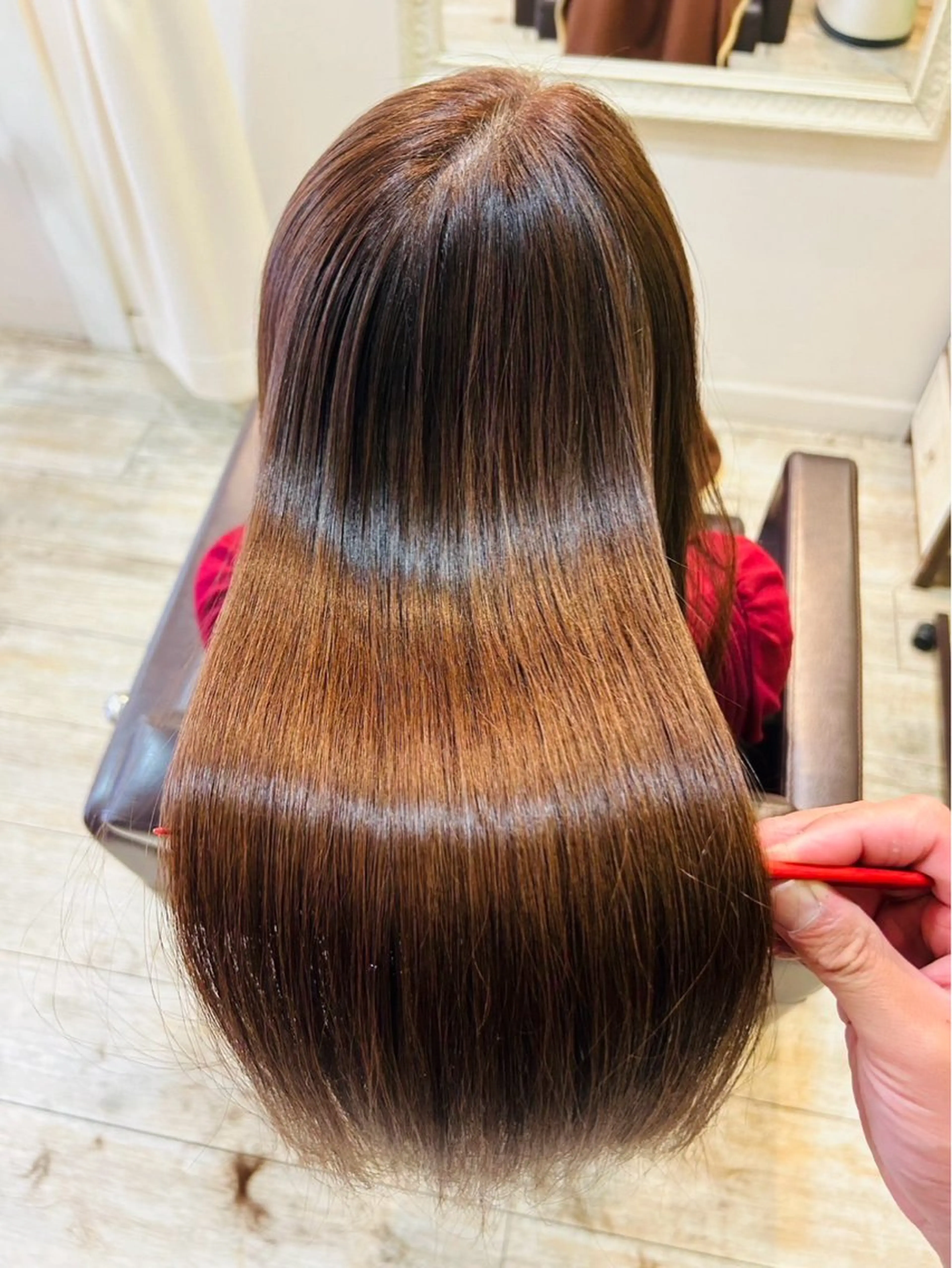 ロング カット 縮毛矯正 🫧髪質改善🫧 ‎SERINA⟡.·のヘアスタイル