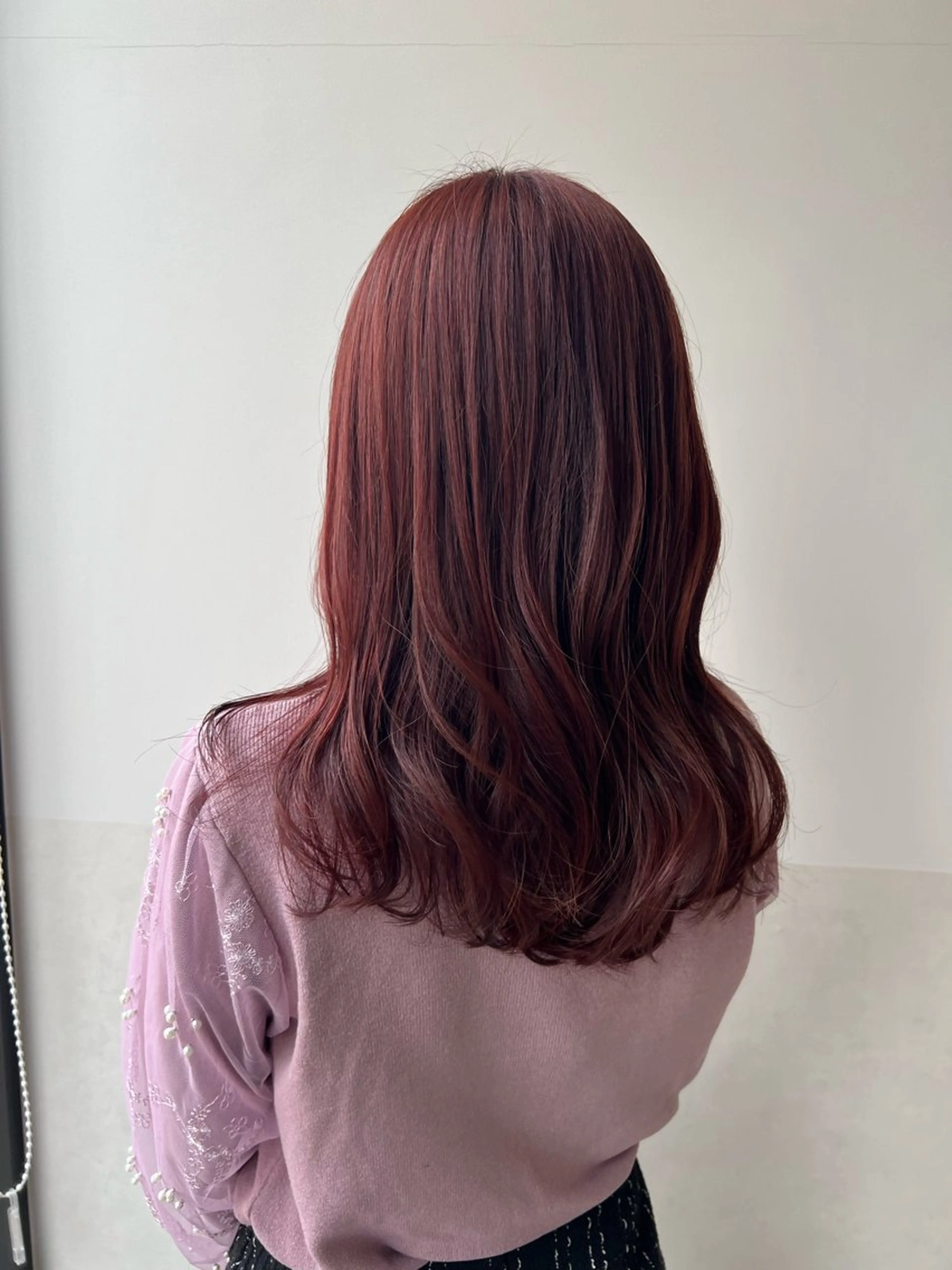 ミディアム カラー レッドカラー カット ヘアカラー トリートメント 🍇おぐら めぐみ🍇のヘアスタイル